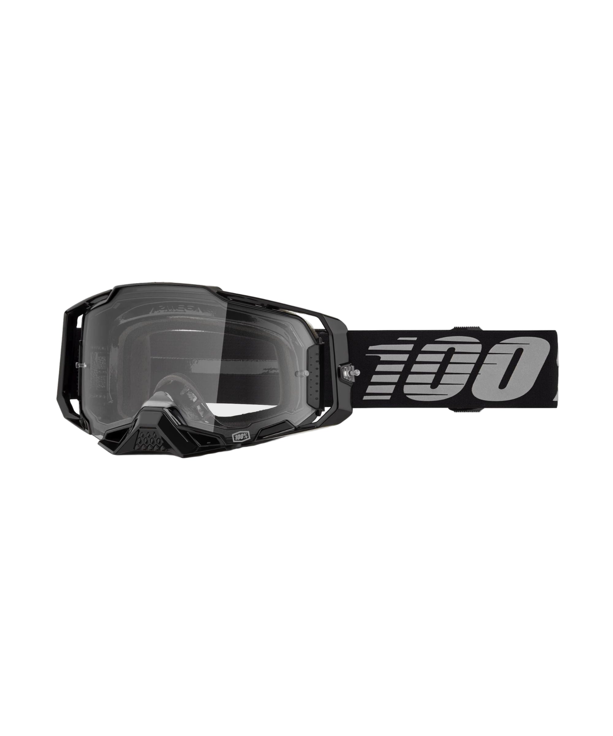 100% Armega Goggles Black / Clear Lens