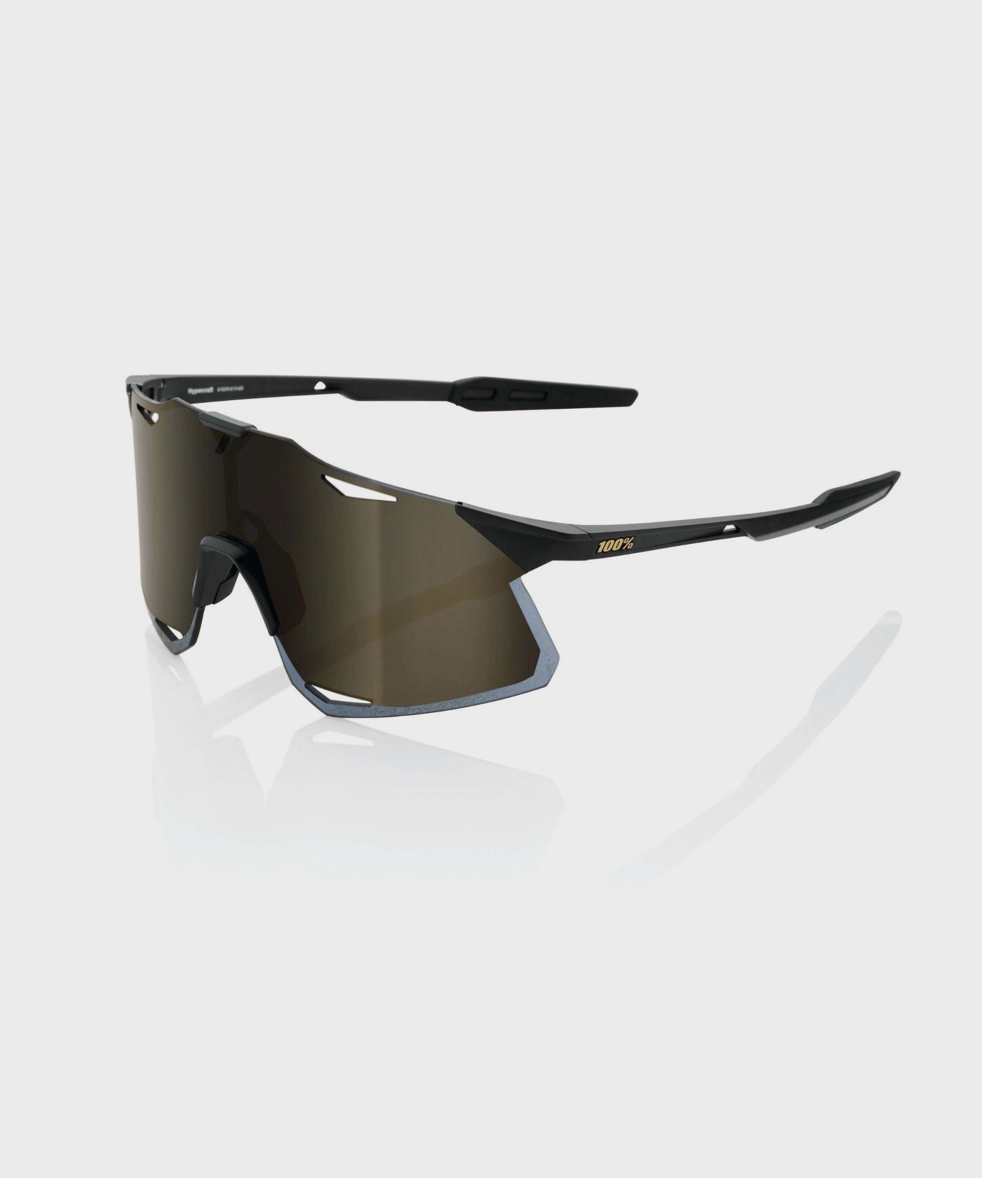 100% Hypercraft Glasses Matte Black / Soft Gold