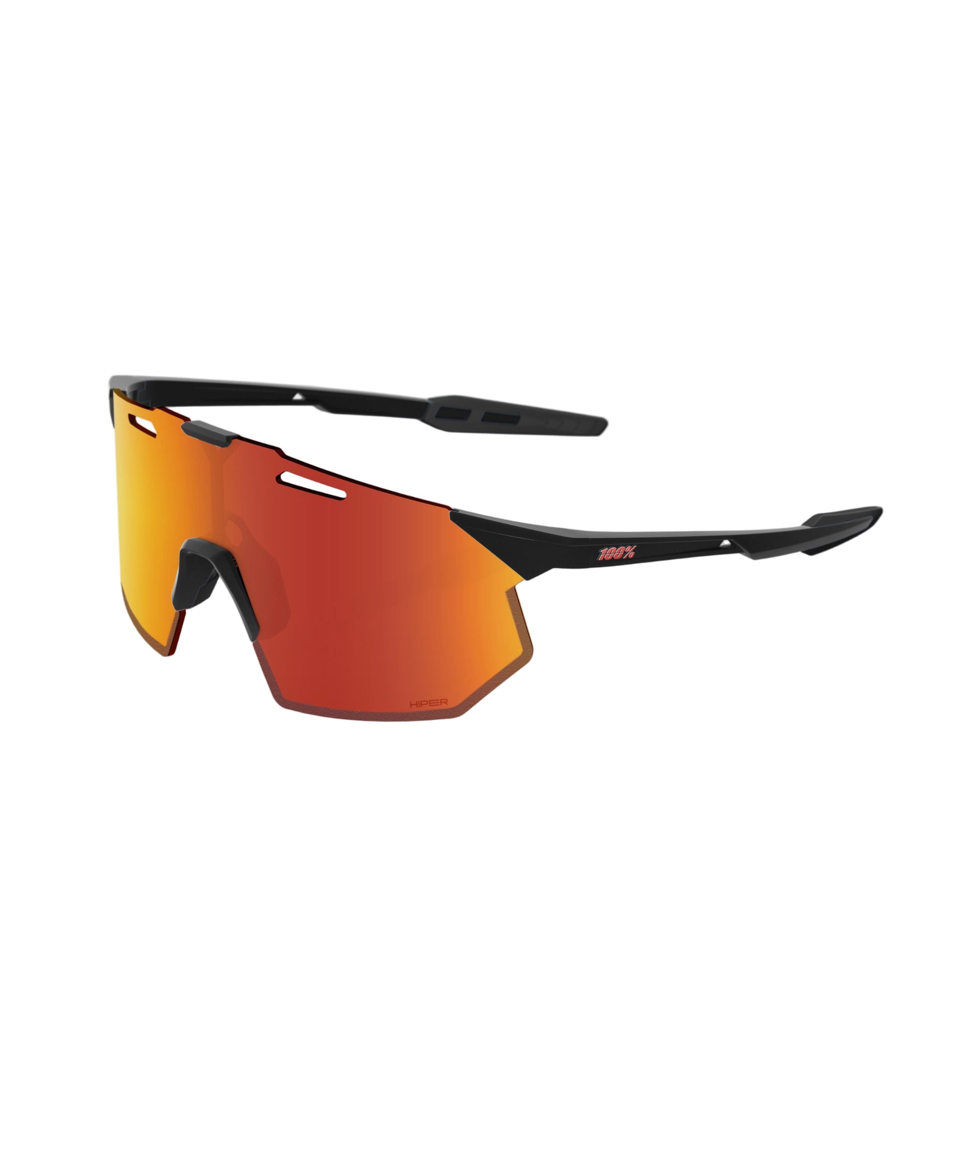 100% Hypercraft SQ Glasses Soft Tact Black / HiPER Red Multilayer