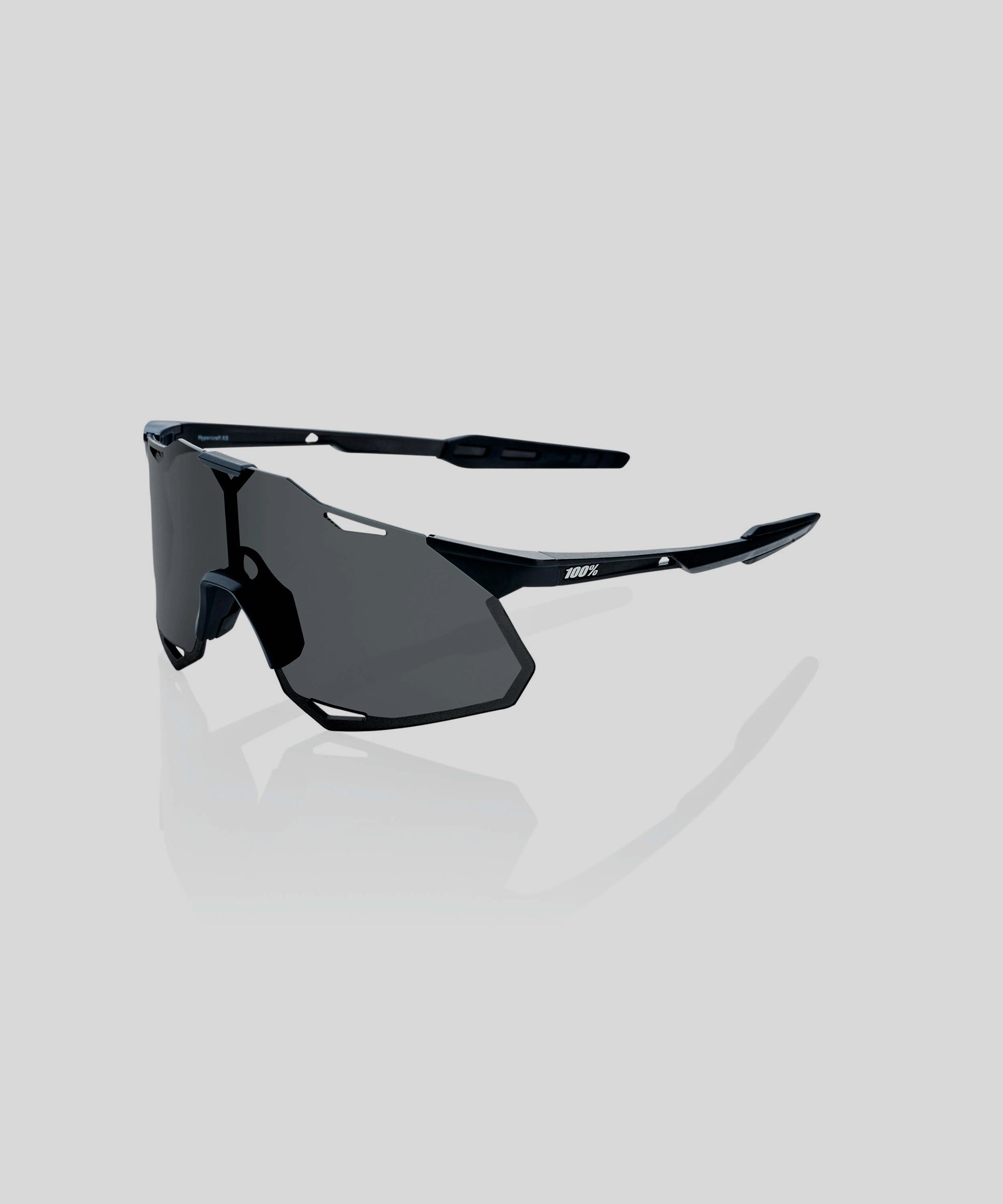 100% Hypercraft XS Glasses Matte Black / Smoke