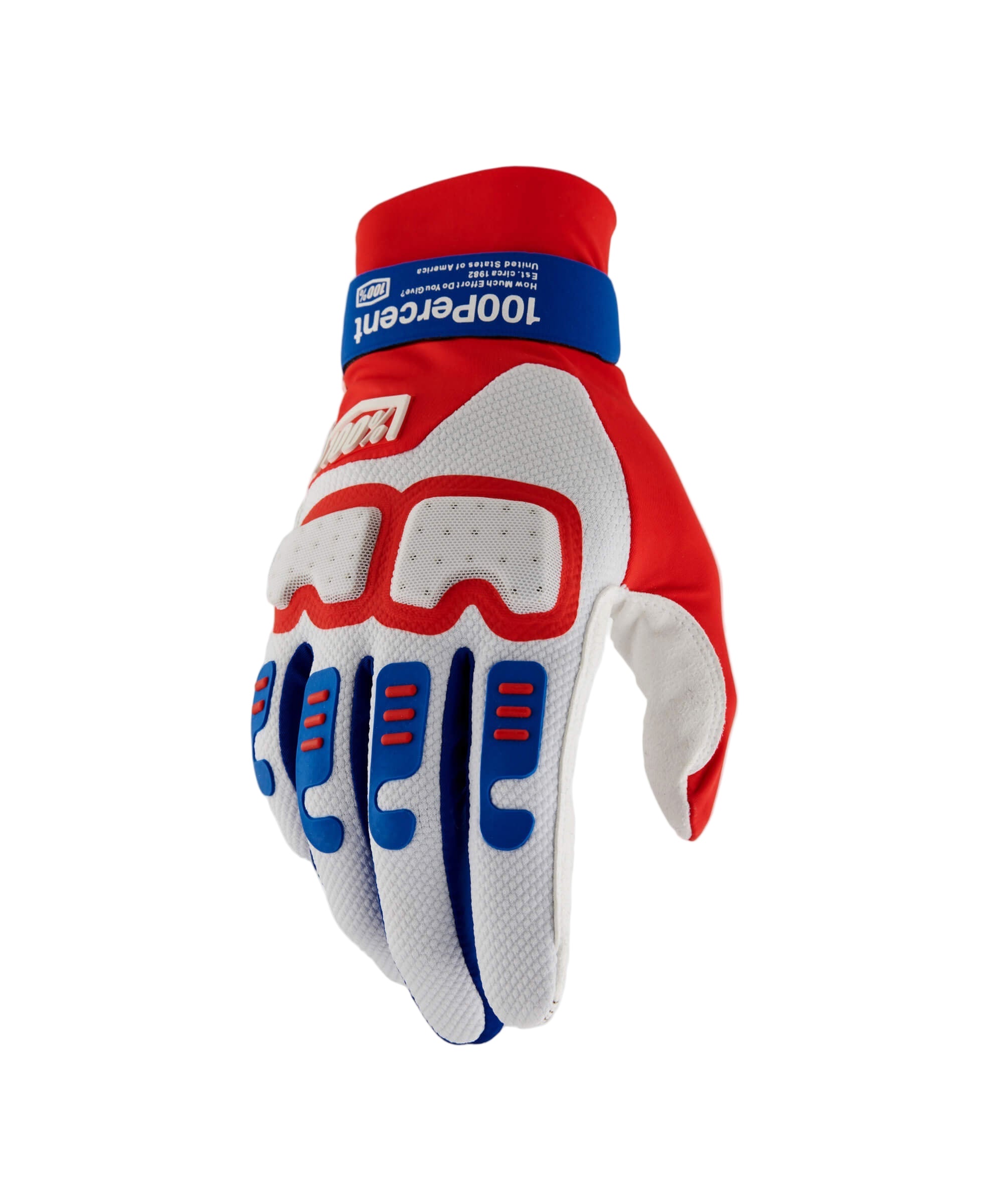 100% Langdale Gloves Red/White/Blue / S