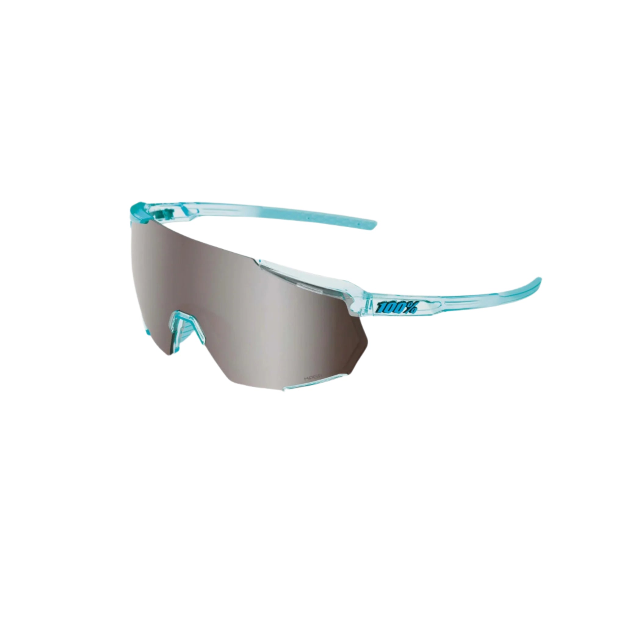 100% Racetrap 3.0 Glasses Polished Translucent Mint / HiPER Silver Mirror Lens