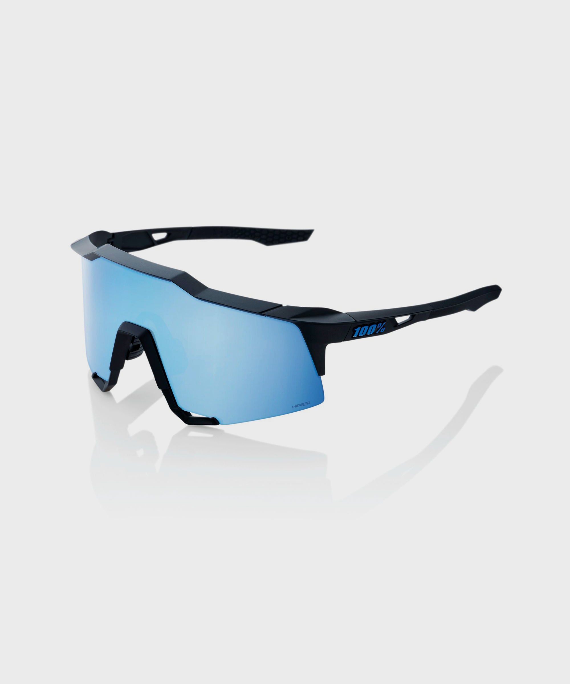 100% Speedcraft Glasses Matte Black / HiPER Blue Multilayer