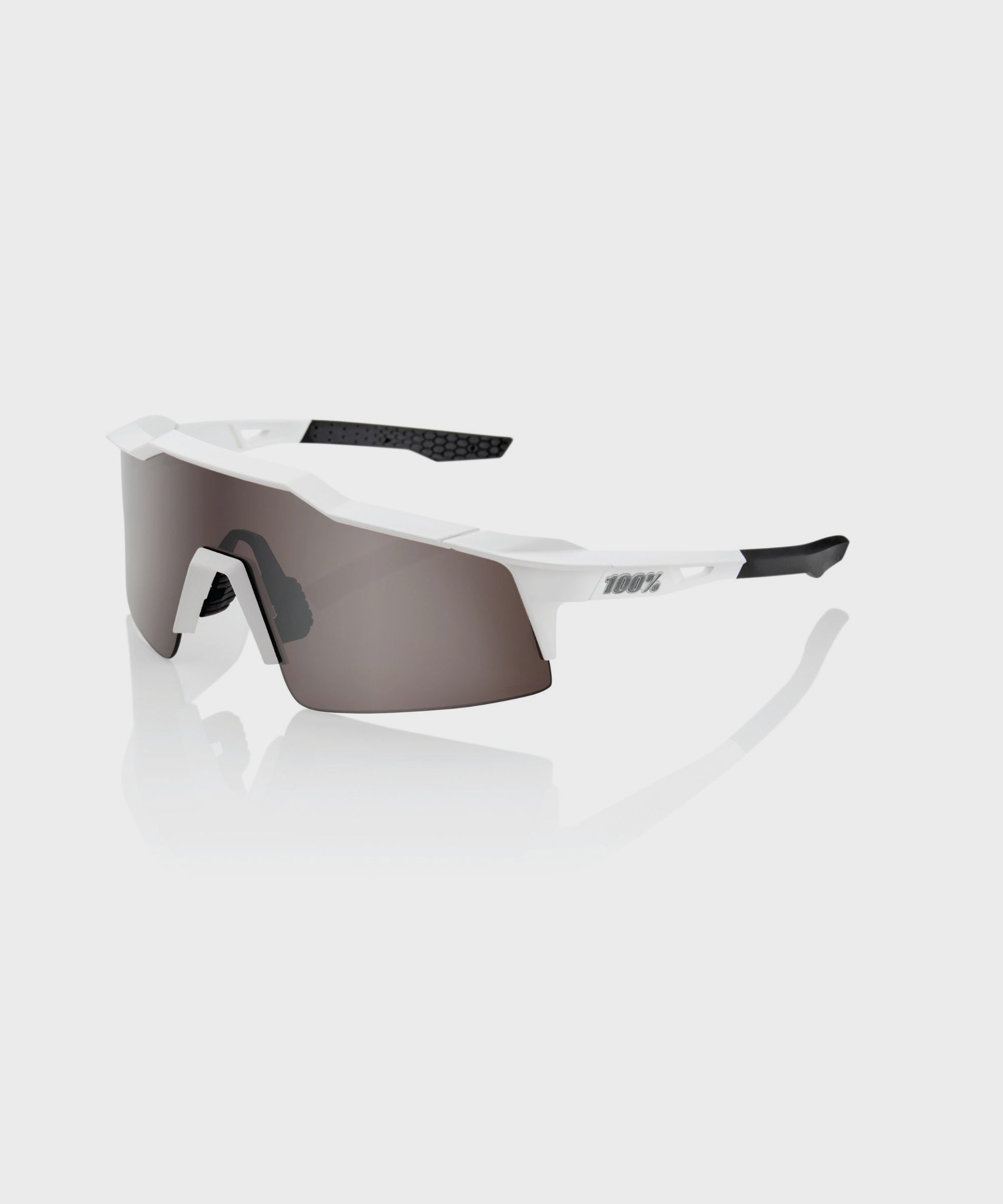 100% Speedcraft SL Glasses Matte White / HiPER Silver