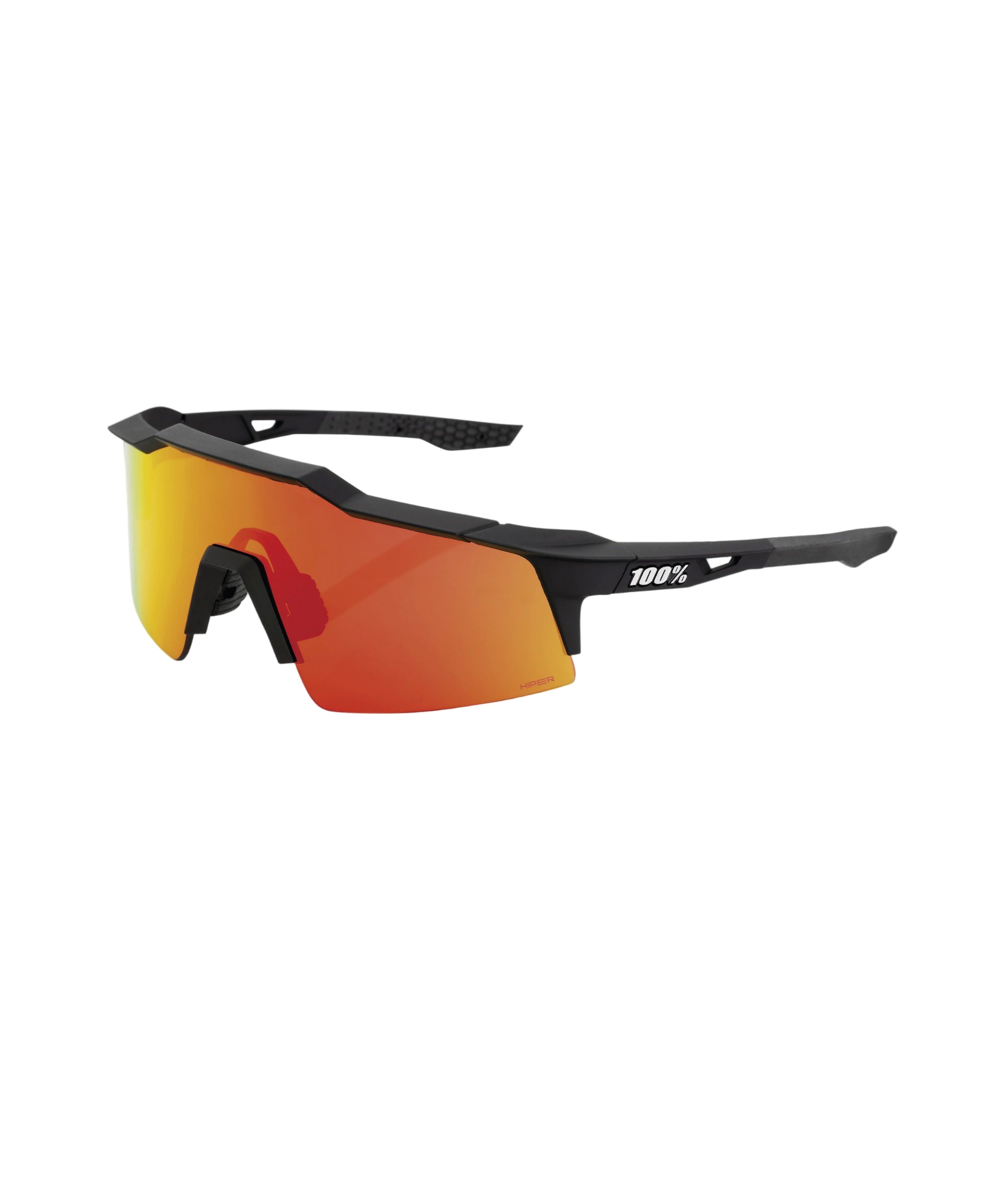 100% Speedcraft SL Glasses Soft Tact Black / HiPER Red Multilayer