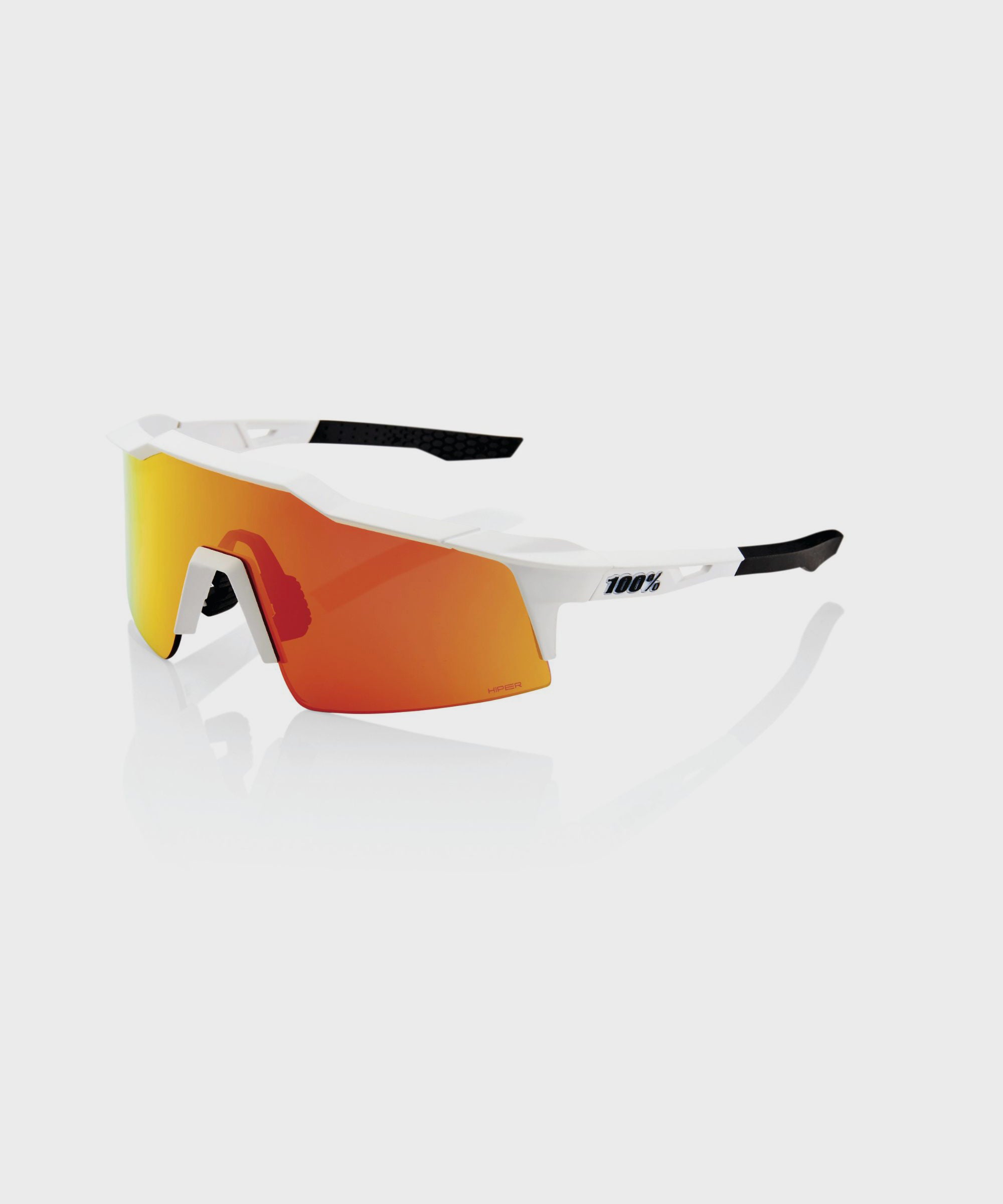 100% Speedcraft SL Glasses Soft Tact Off-White / HiPER Red Multilayer