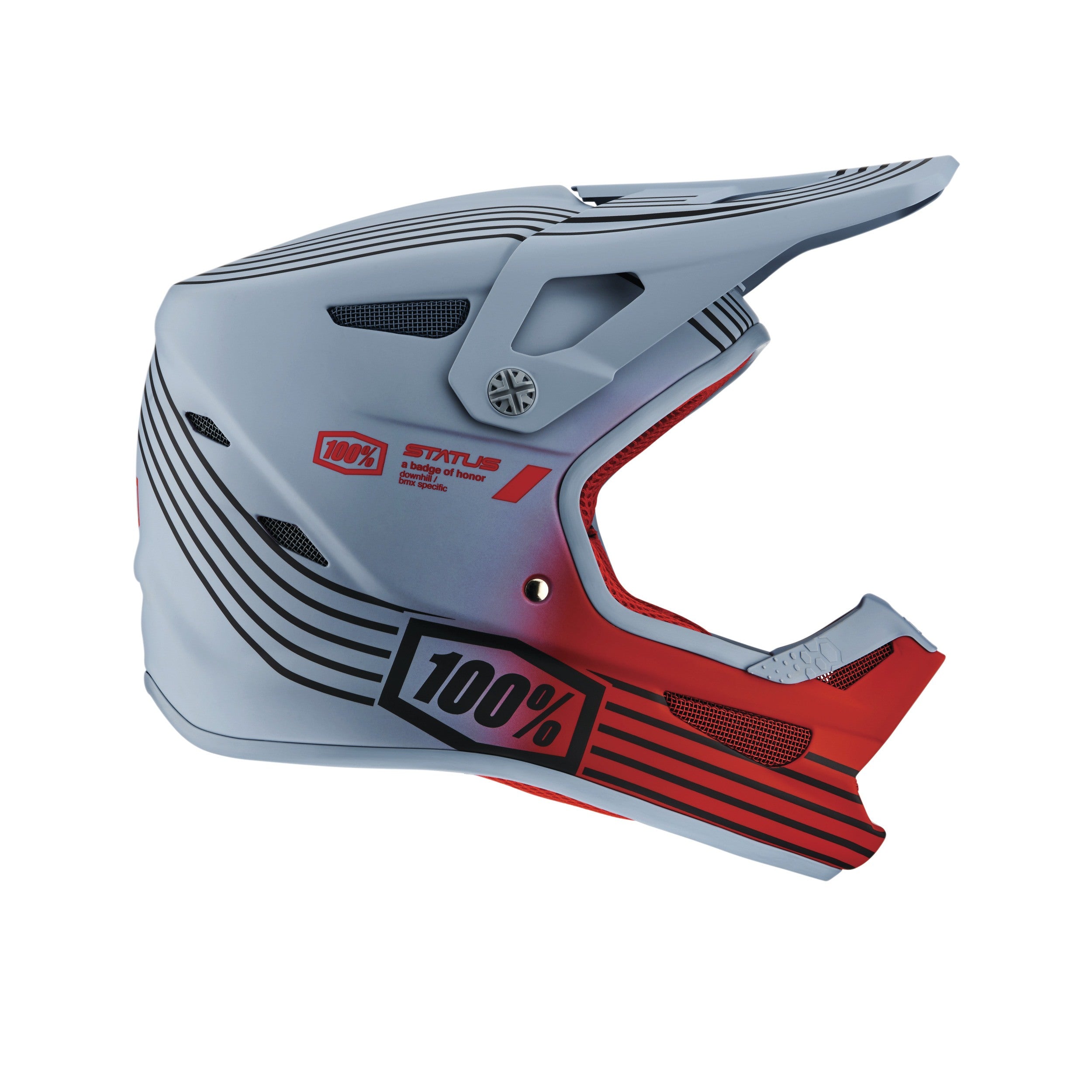 100% Status Youth Helmet Caltec/Grey / S