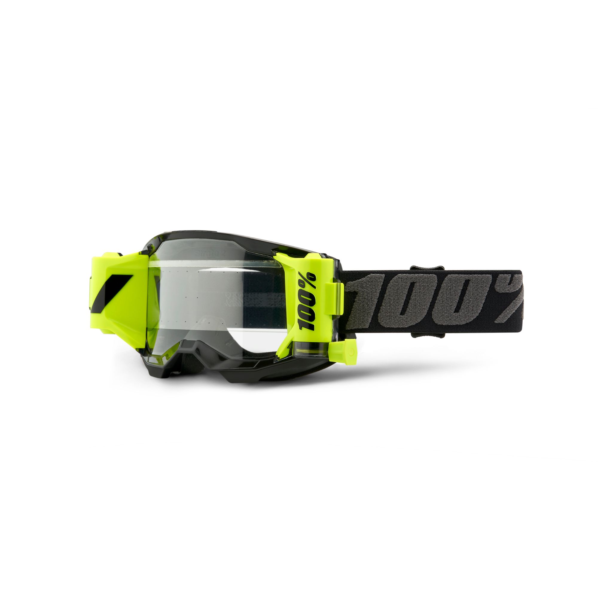 100% Strata 2 Forecast Clear Lens Goggles Black
