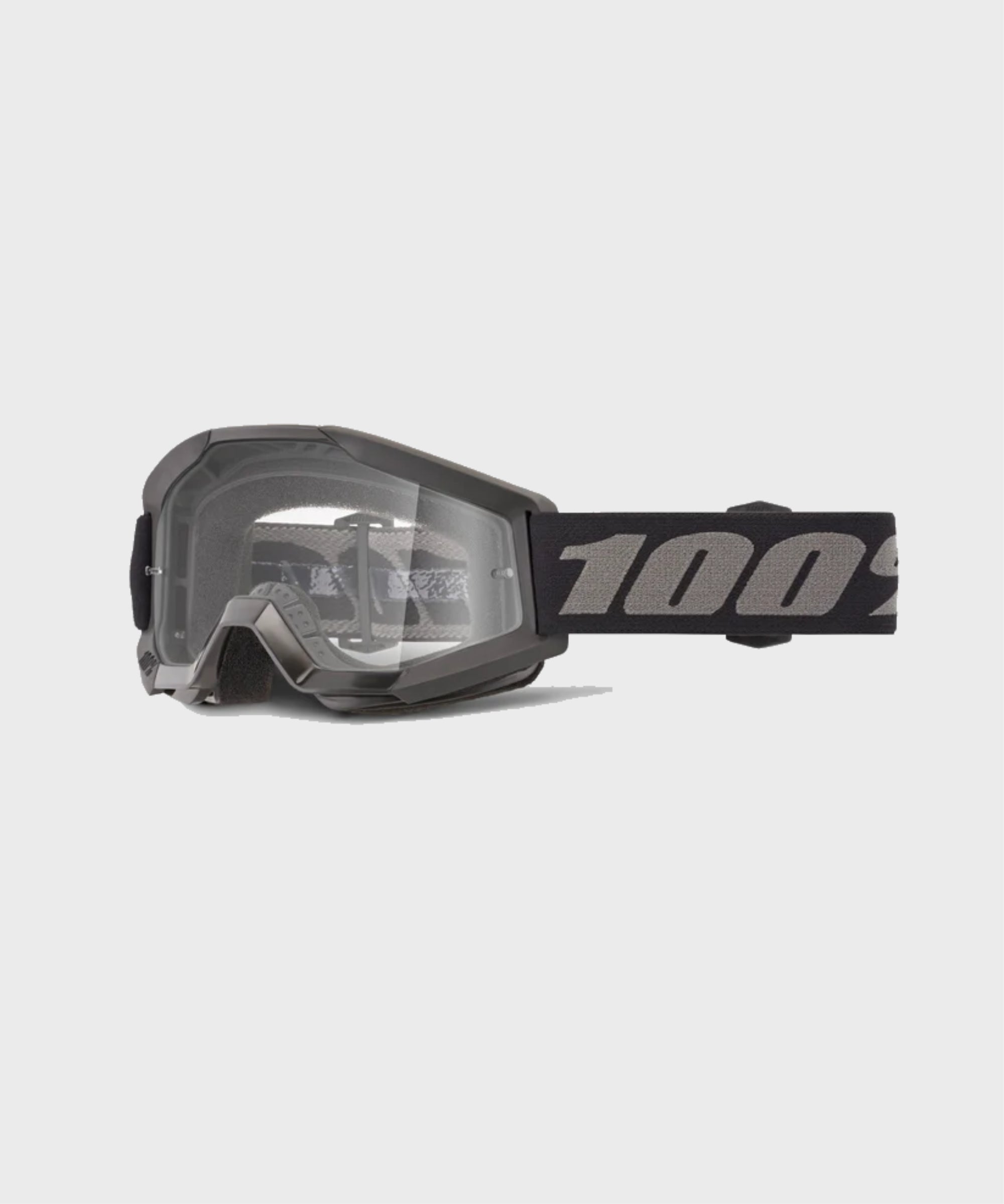 100% Strata Mini Kids Goggles Black / Clear Lens