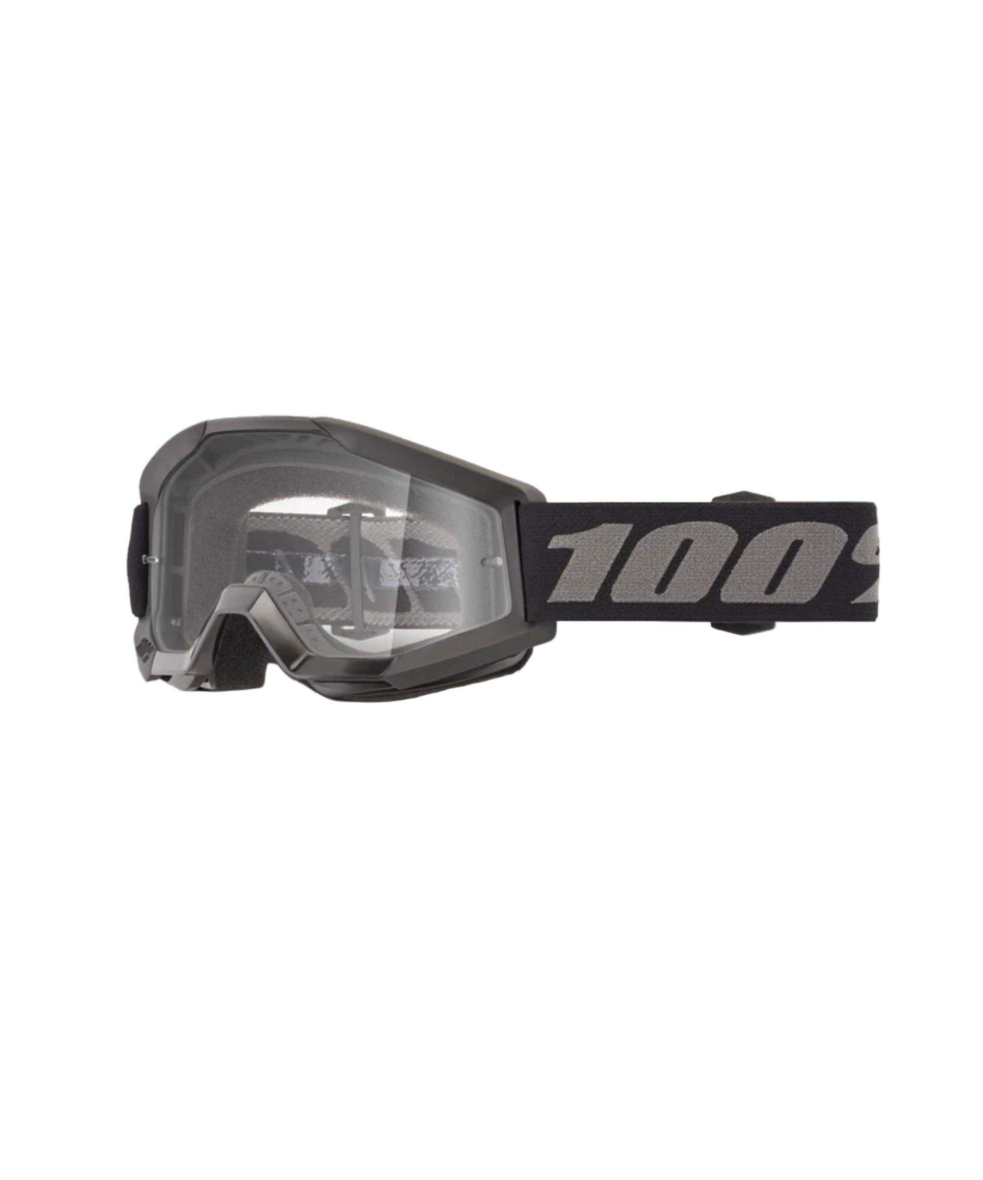 100% Strata Mini Kids Goggles Black / Clear Lens