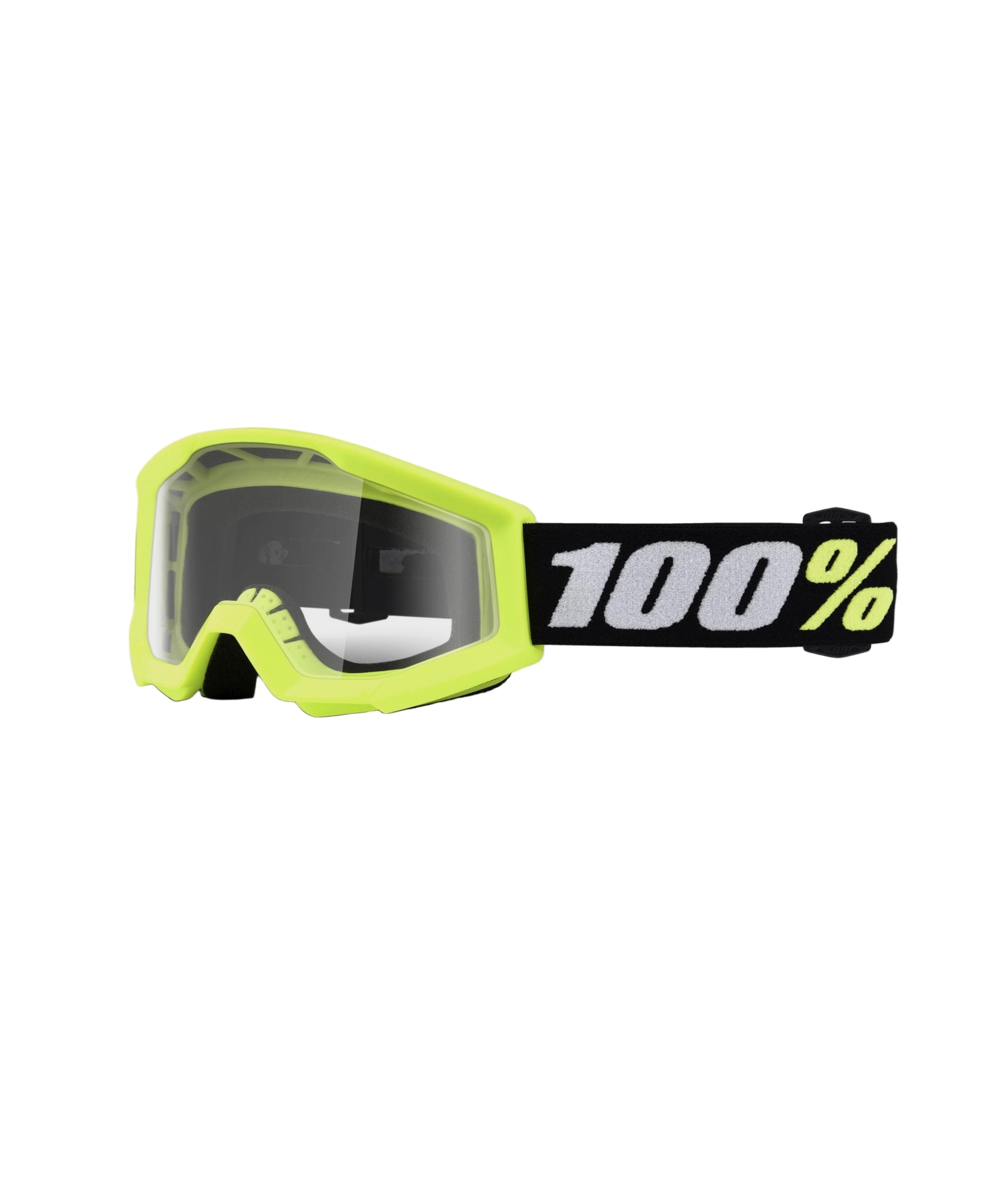 100% Strata Mini Kids Goggles Yellow / Clear Lens