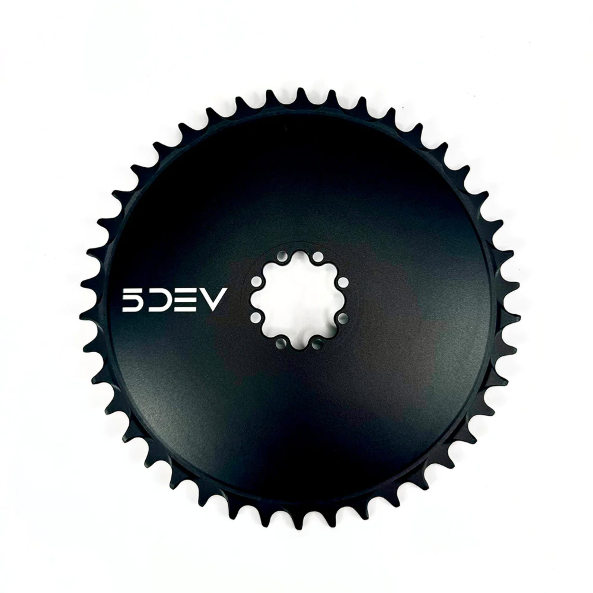 5Dev Aero Road Gravel Chainring Black / 42T / 8-Bolt SRAM