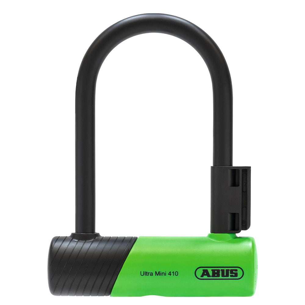 ABUS Ultra 410K 140mm D Lock with bracket (Pedal Cycle Silver) Green / D Lock