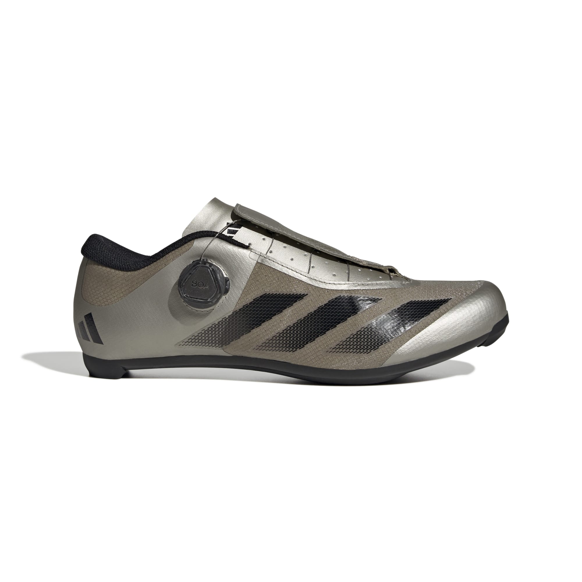 Adidas Tempo 3-Stripes BOA Cycling Shoes Cyber Metallic / Core Black / Cloud White / UK 2.5 / EU 35.5