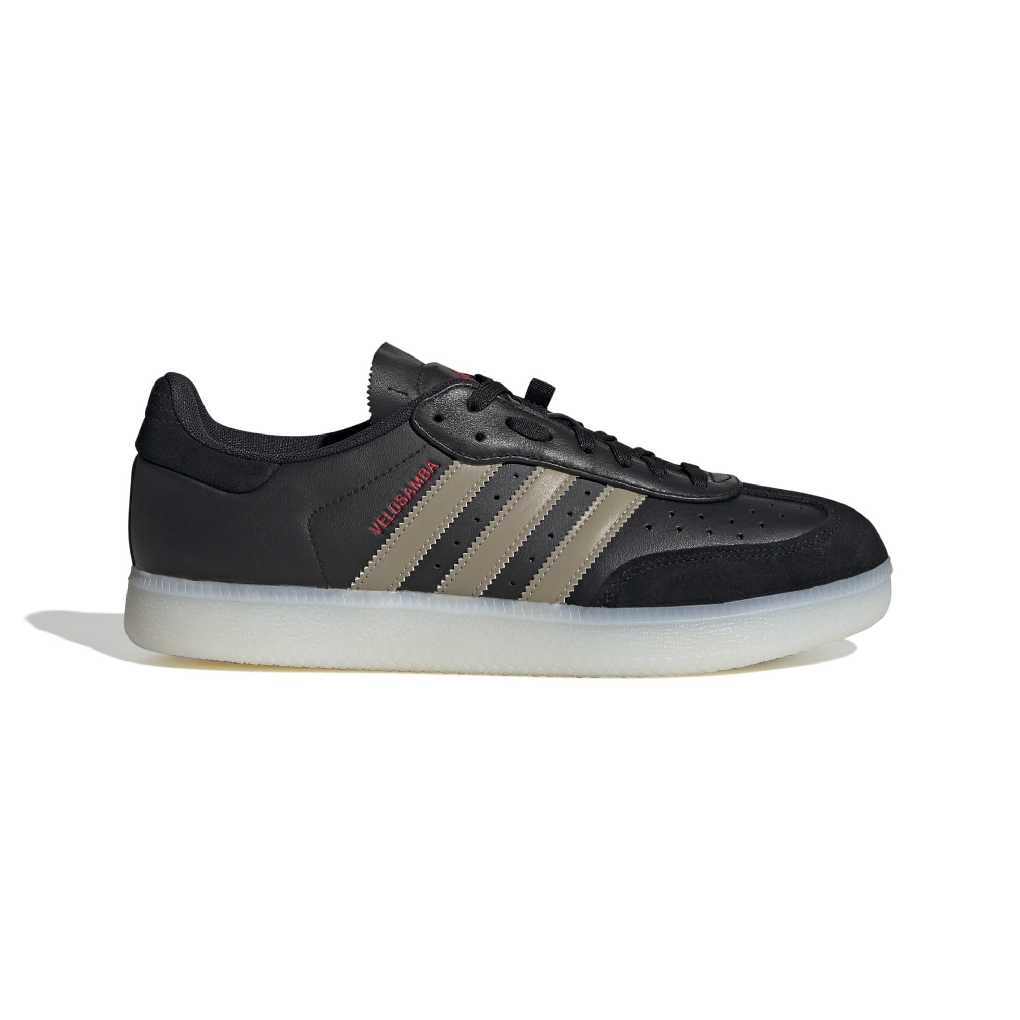 Adidas Velosamba Leather Cycling Shoes Core Black / Cyber Metallic / Pure Ruby / UK 2.5 / EU 35.5