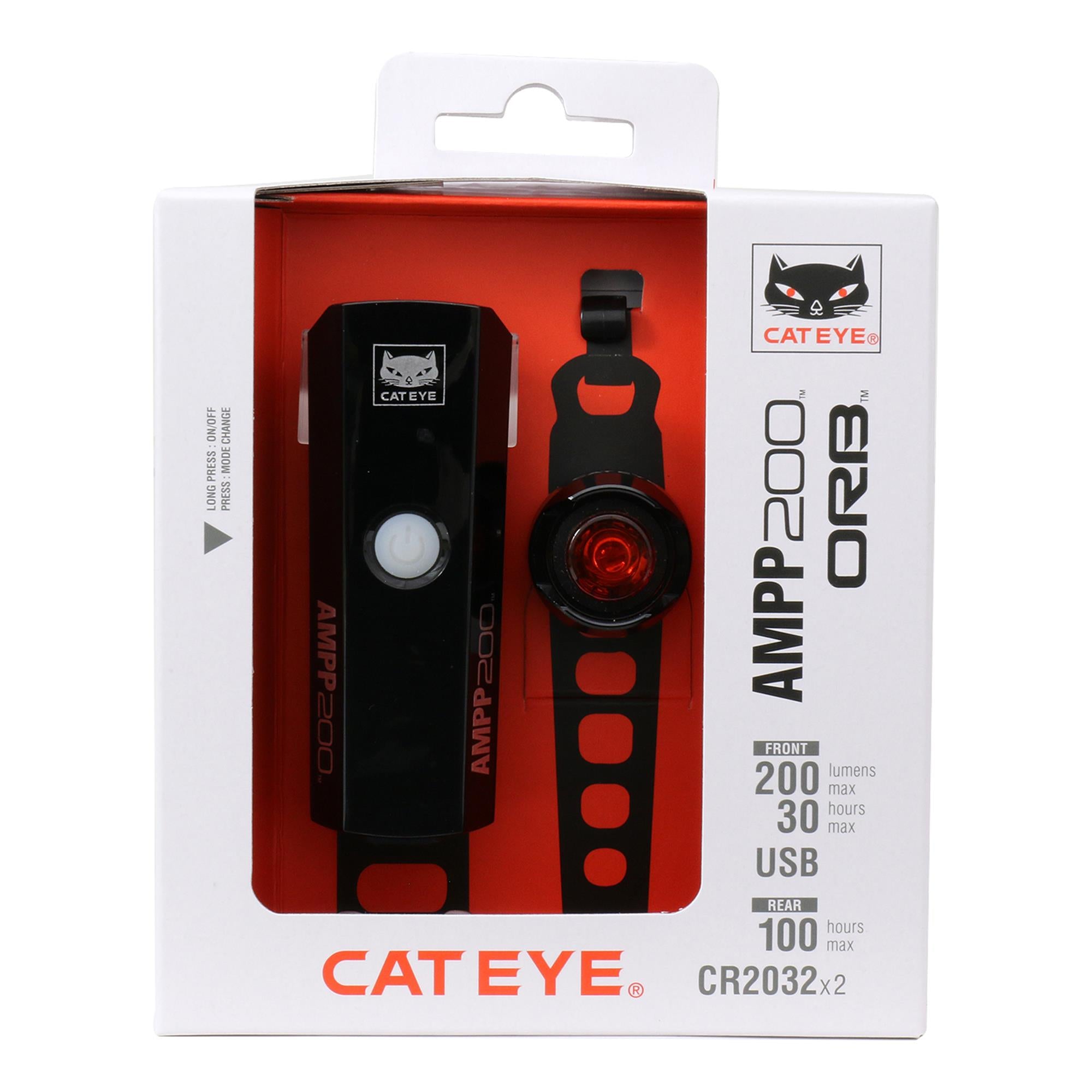 AMPP 200 II & Orb II Rechargeable Bike Light Set Black / One Size