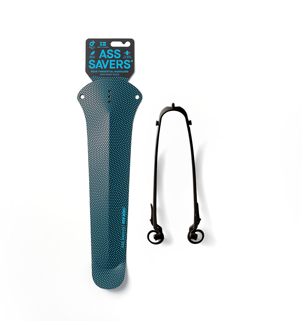 Ass Savers Win Wing 2 Road Mudguard Blue Dots / Rear