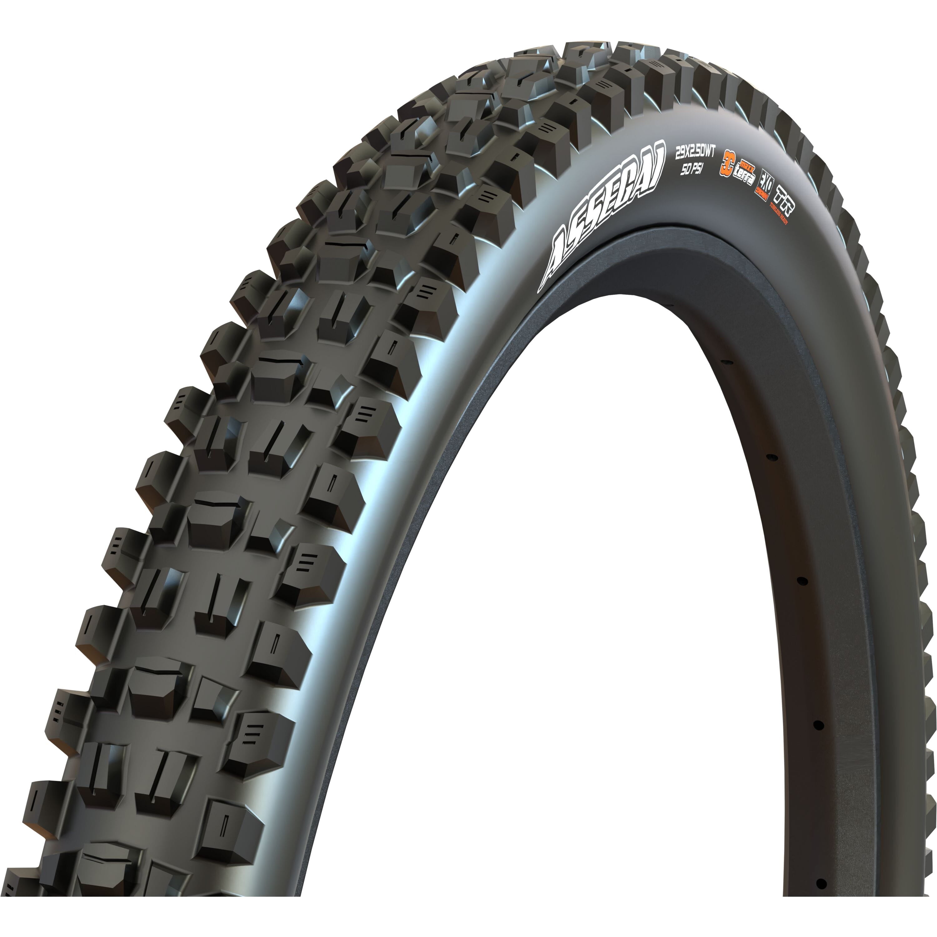 Assegai Downhill Tyre Black / 29 x 2.50 / NEW Folding 3C DH MaxxGrip 120x2 TPI