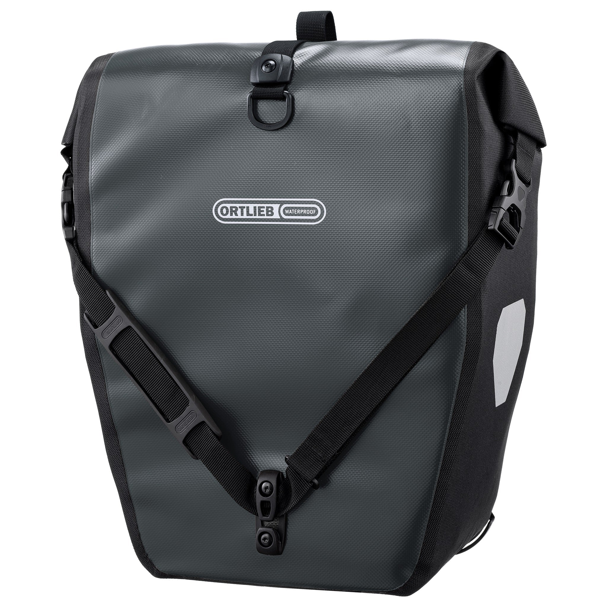 Back Roller Classic High Visibility Pannier Bag Black/Reflective / 40L