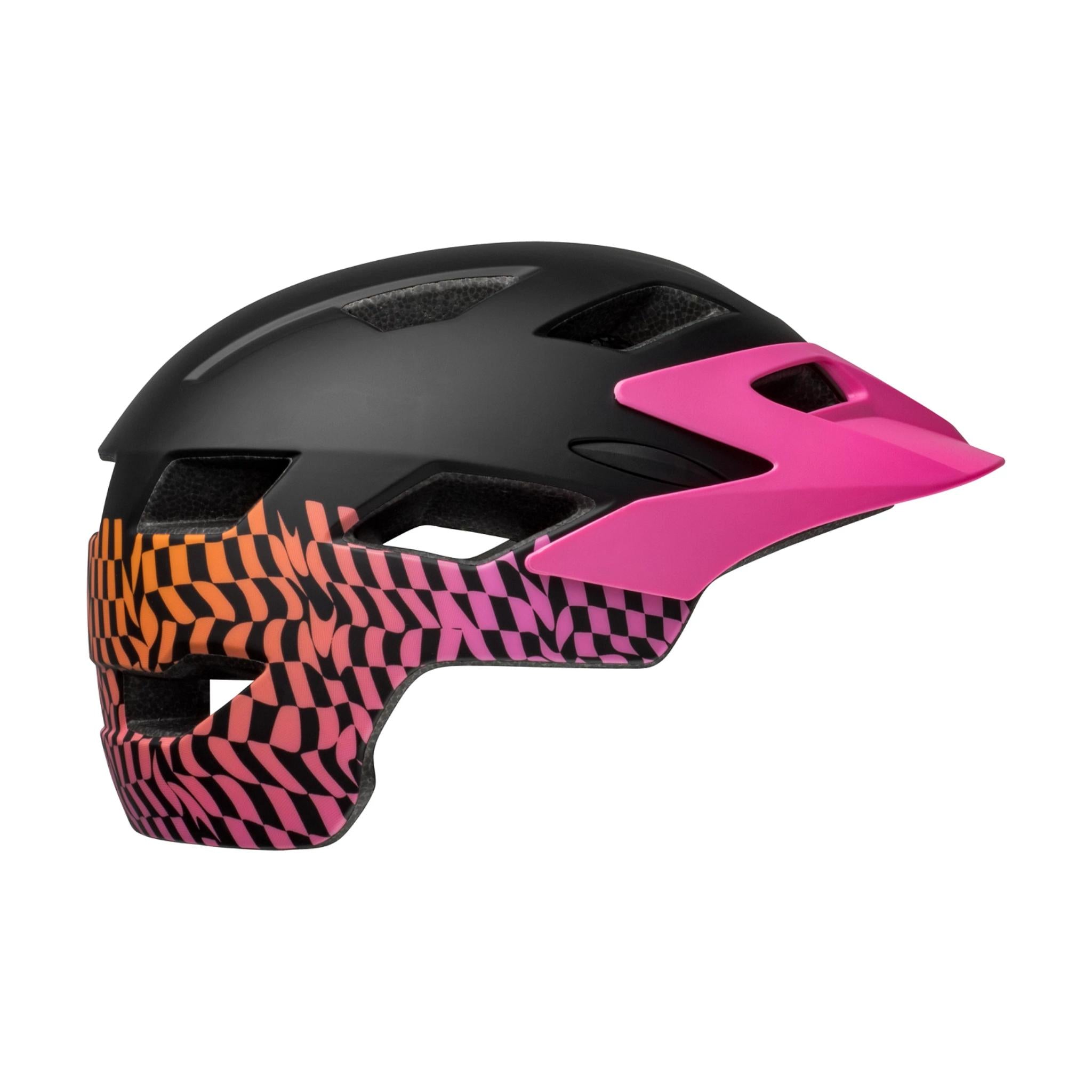 Bell Sidetrack Youth Bike Helmet Wavy Checks Matt Pink / Unisize 50-57cm