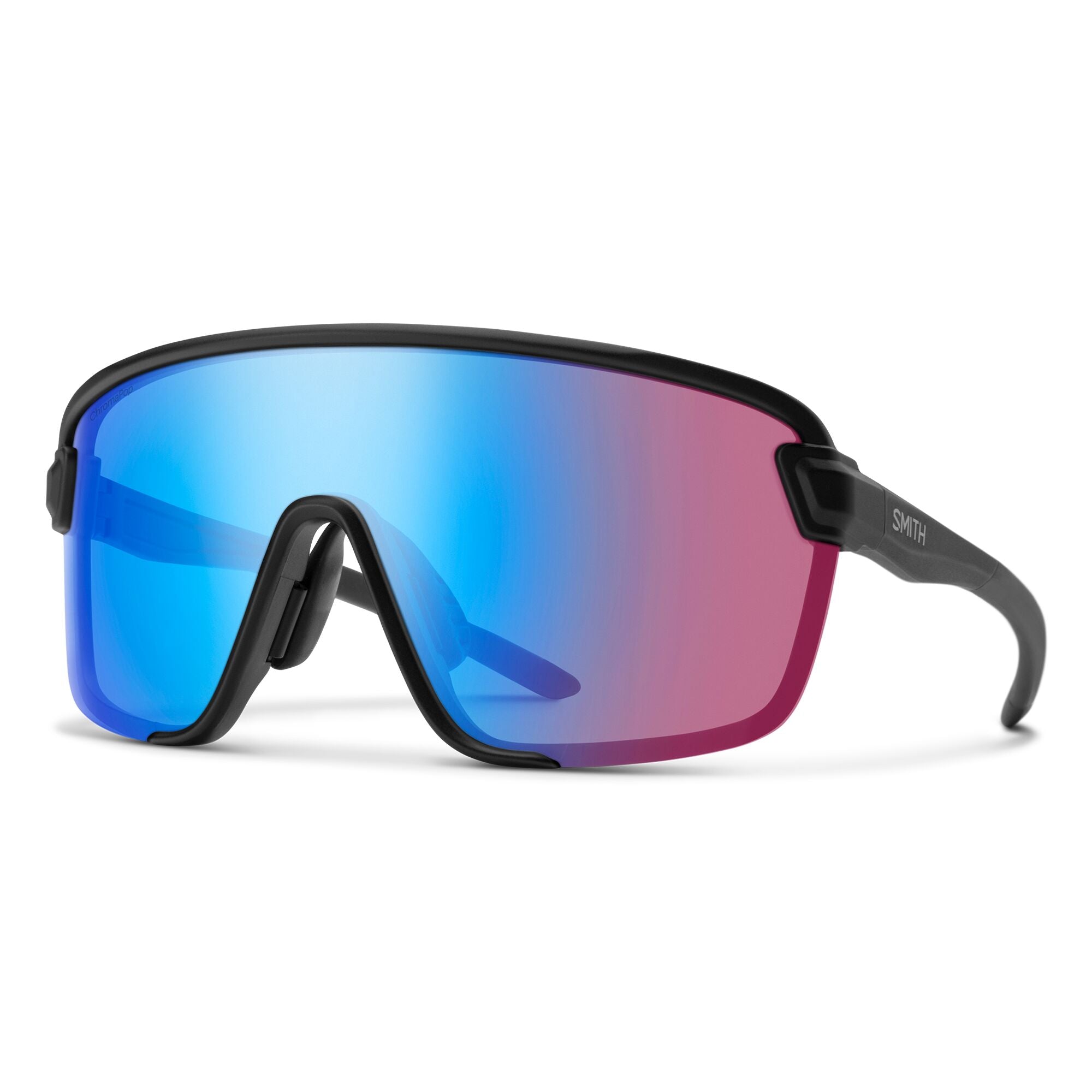 Bobcat Glasses Matte Black / ChromaPop Low Light Rose Blue Mirror