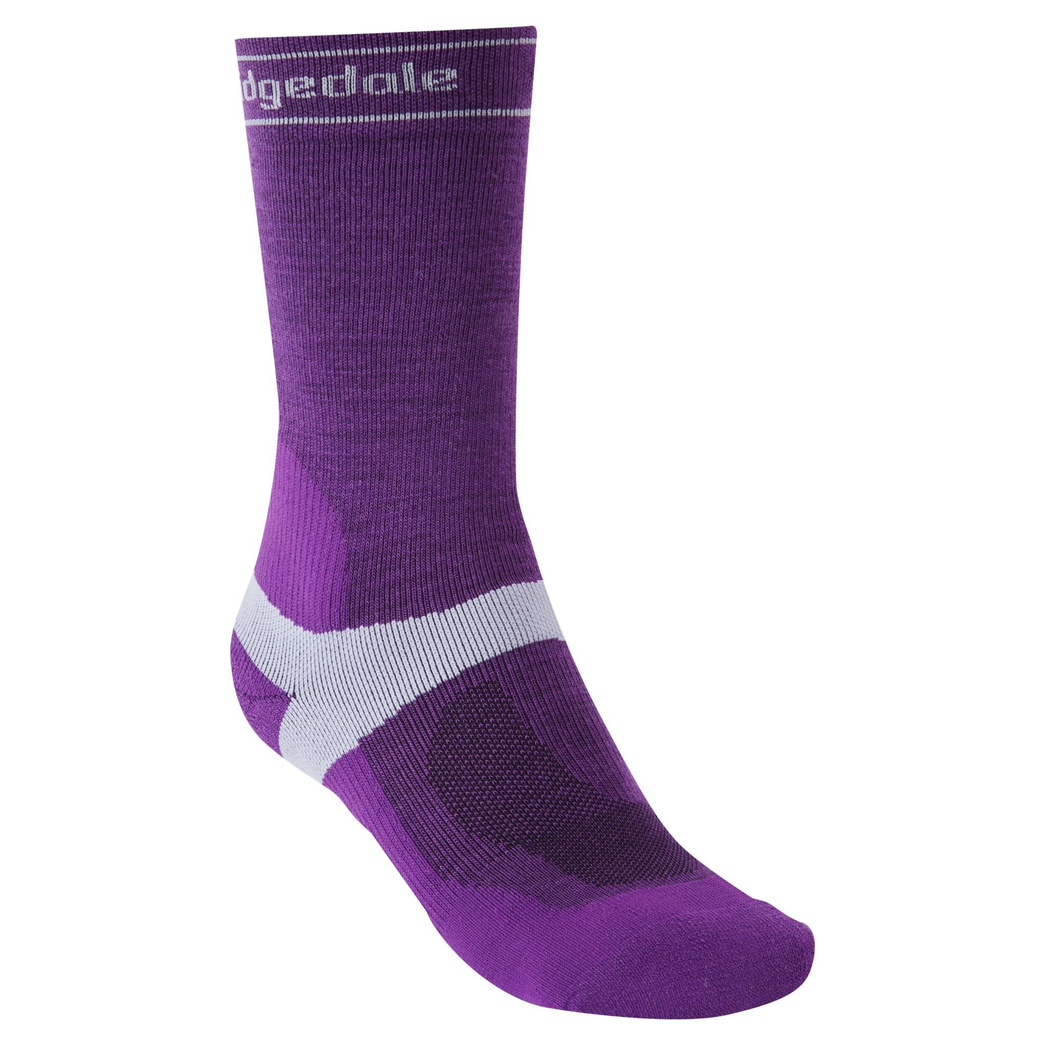 Bridgedale Mid-Weight Women's Merino MTB Socks Purple / S: UK 3-4.5