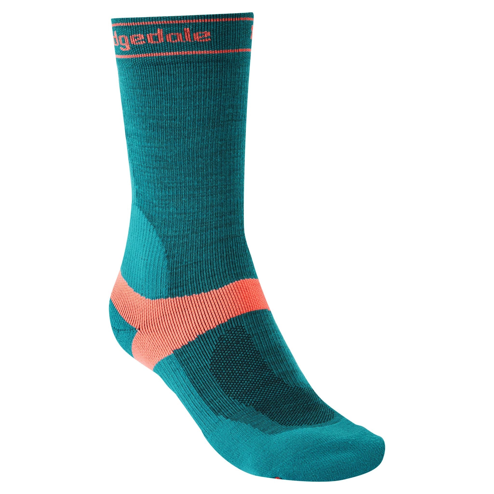 Bridgedale Mid-Weight Women's Merino MTB Socks Teal / S: UK 3-4.5
