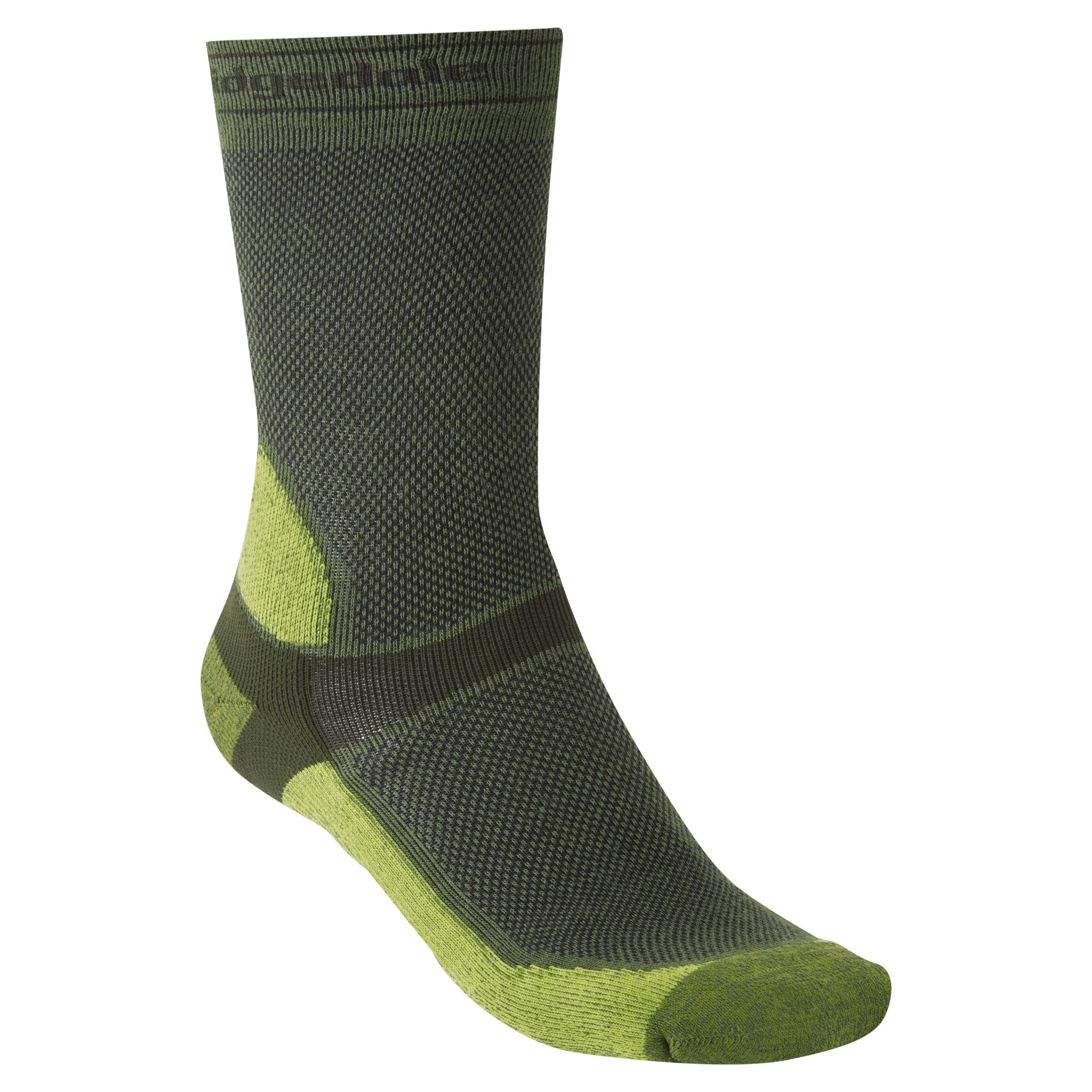Bridgedale Summer Weight Coolmax MTB Socks Dark Green/Lime / S: UK 3-5.5