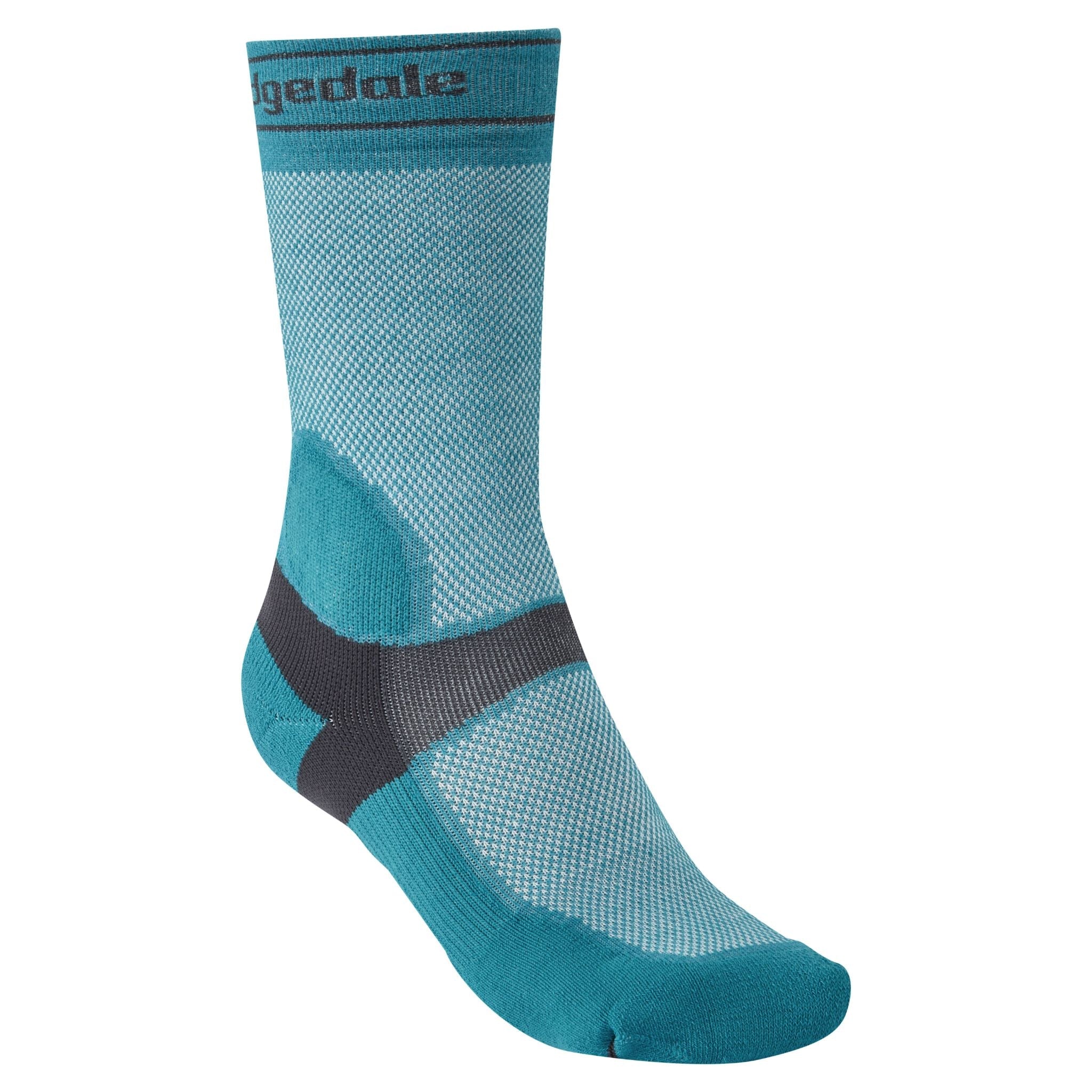 Bridgedale Summer Weight Women's Coolmax MTB Socks Teal/Dark Grey / S: UK 3-4.5