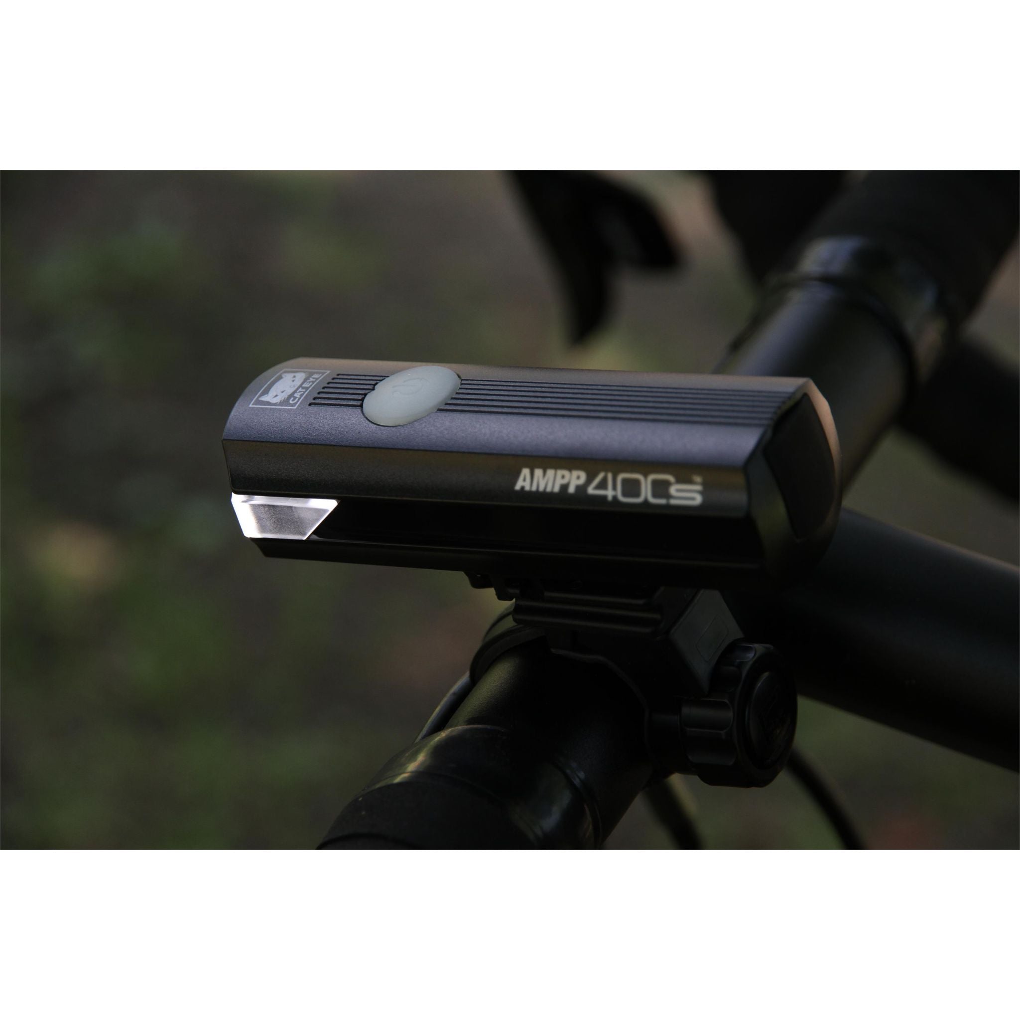 Cateye AMP 400S & Viz 100 Front & Rear Bike Light Set Black