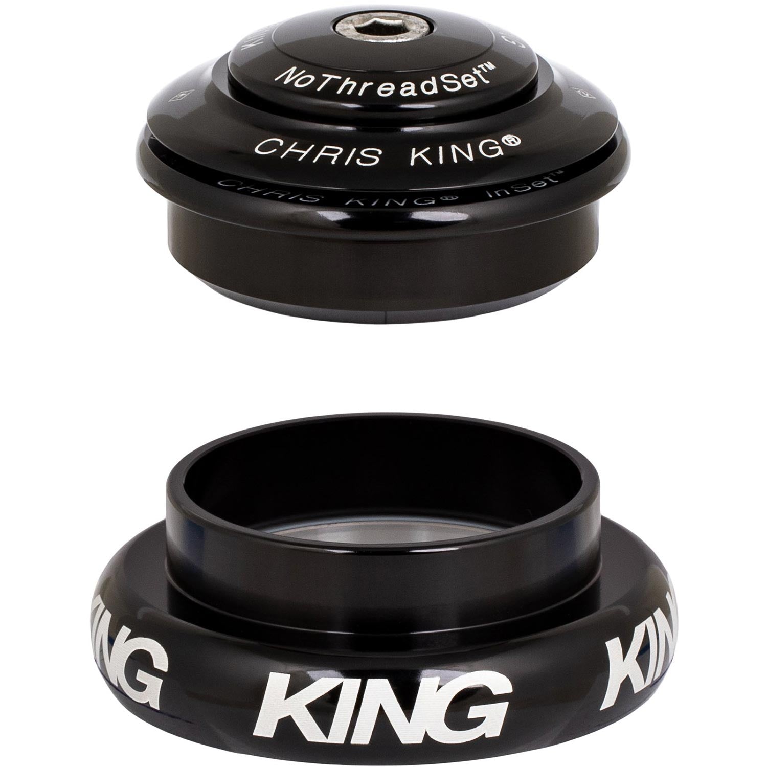Chris King Inset 7 ZS44/EC44 Headset Black / 1-1/8 Inch - 1-1/2 Inch