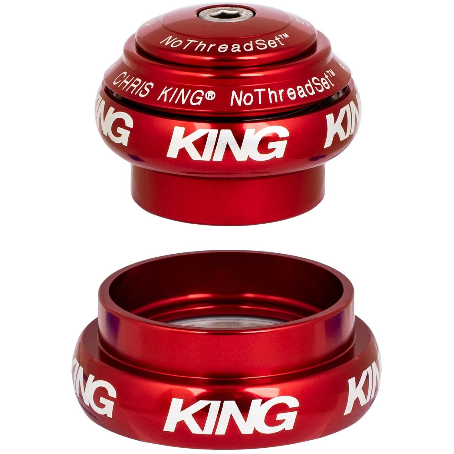 Chris King NoThreadSet Tapered EC34/EC44 Headset Red / Tapered 1 1/8" to 1 1/4"