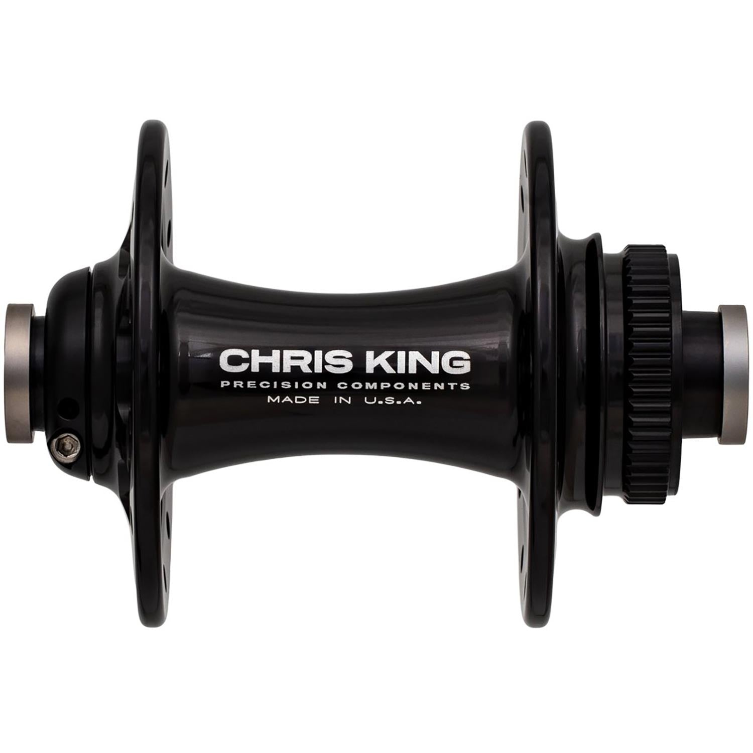 Chris King Road R45D Front Hub - 100x12mm Black / 24H - Steel Bearings
