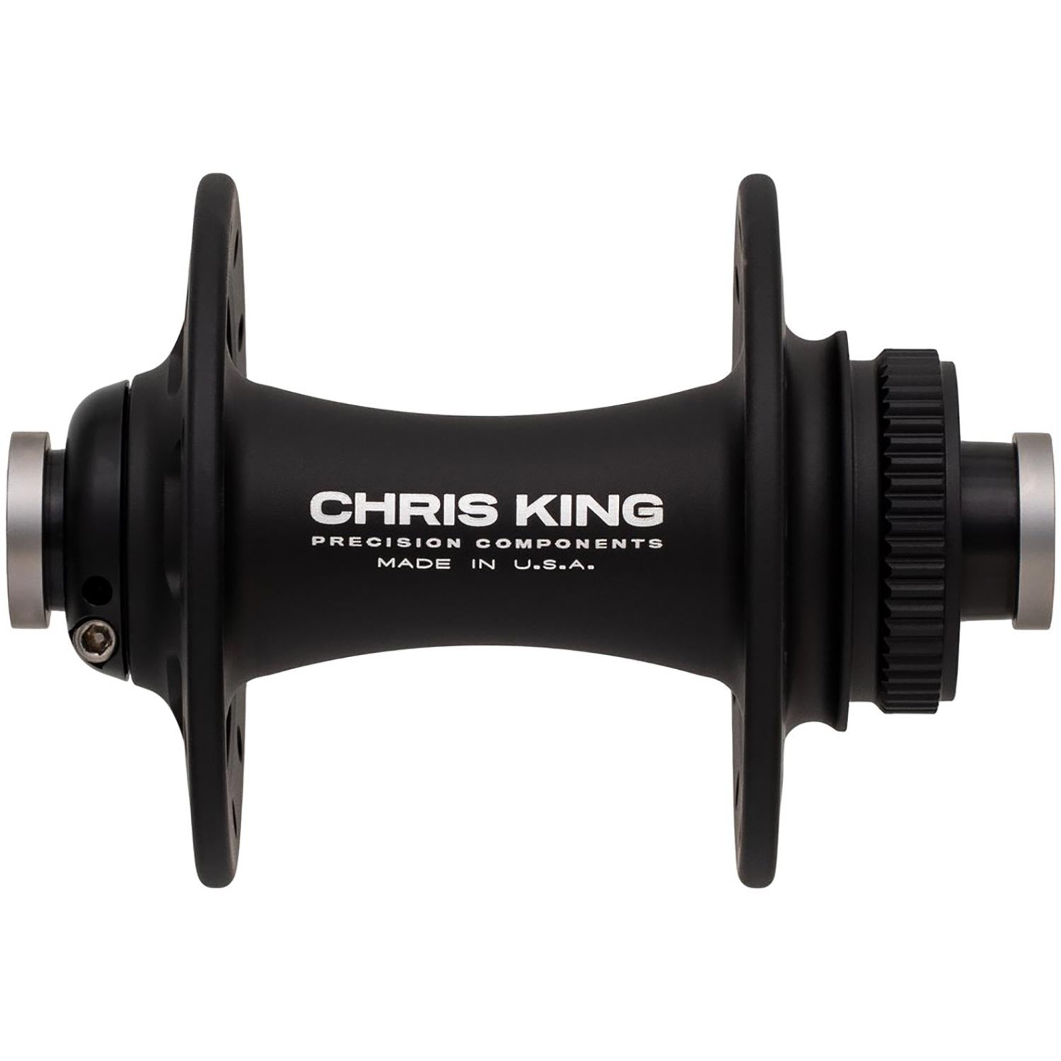 Chris King Road R45D Front Hub - 100x12mm Matte Black / 24H - Steel Bearings