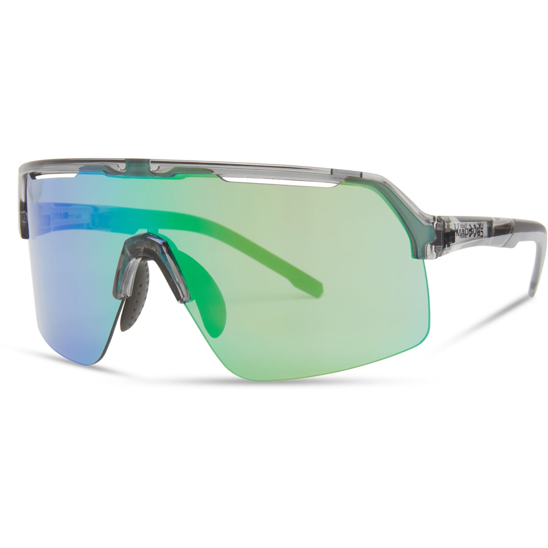 Crypto Air Crystal Smoke Sunglasses - Green Mirror Lens Crystal Smoke