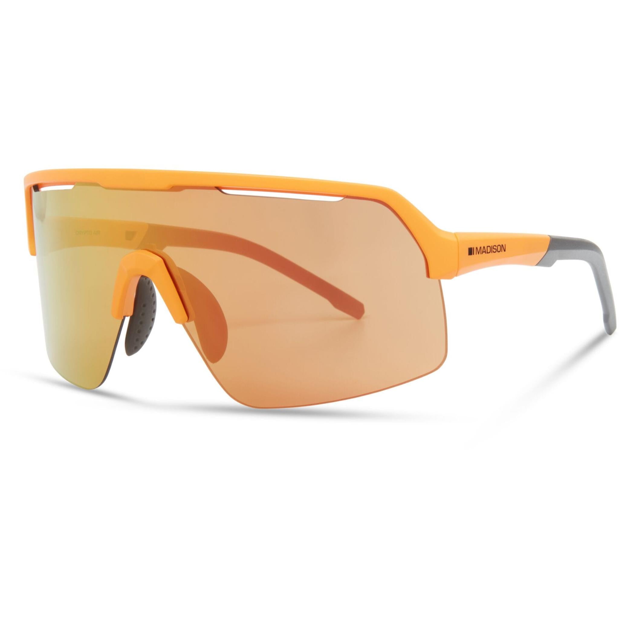 Crypto Air Mango Orange Sunglasses - 3 Lens Pack - Fire Mirror / Amber / Clear Mango Orange