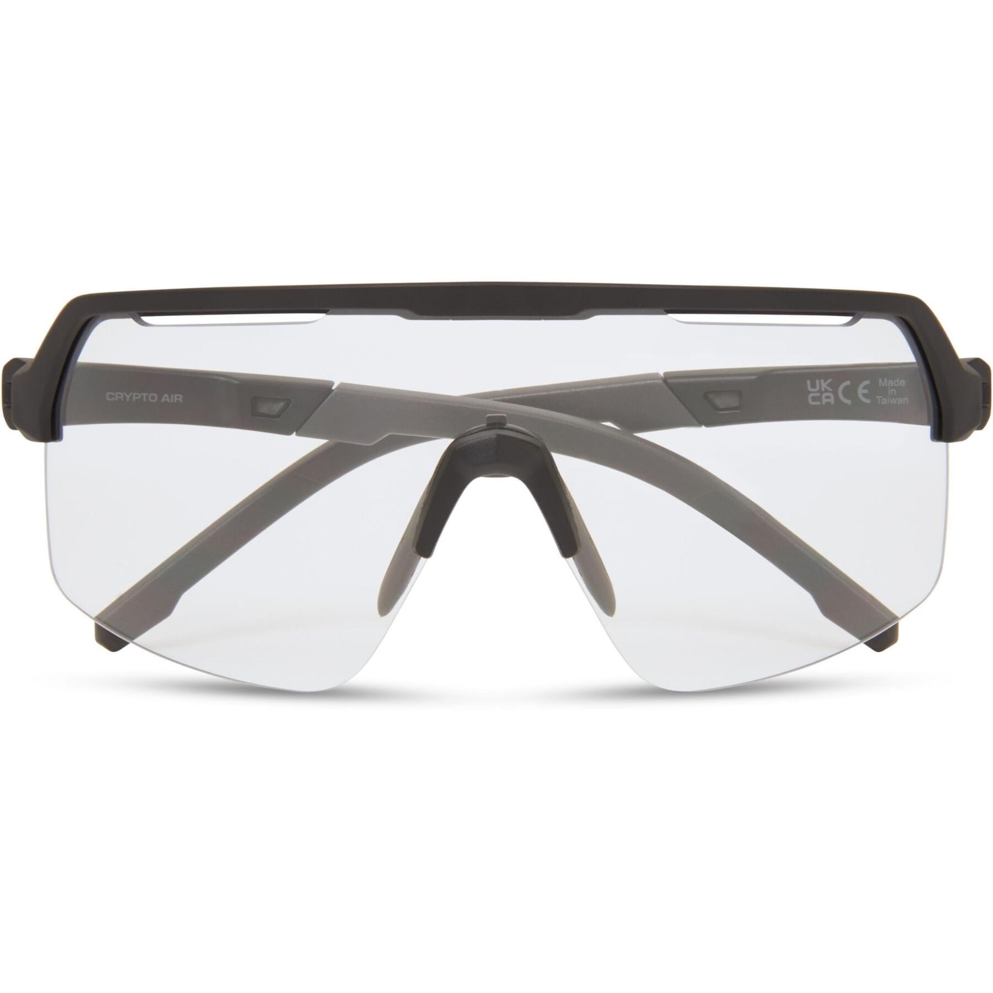 Crypto Air Matt Black Sunglasses - Clear Lens Matte Black