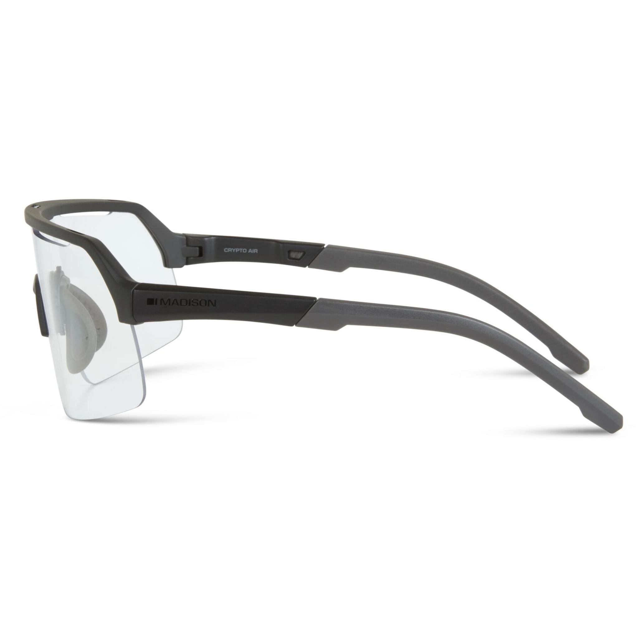 Crypto Air Matt Black Sunglasses - Clear Lens Matte Black