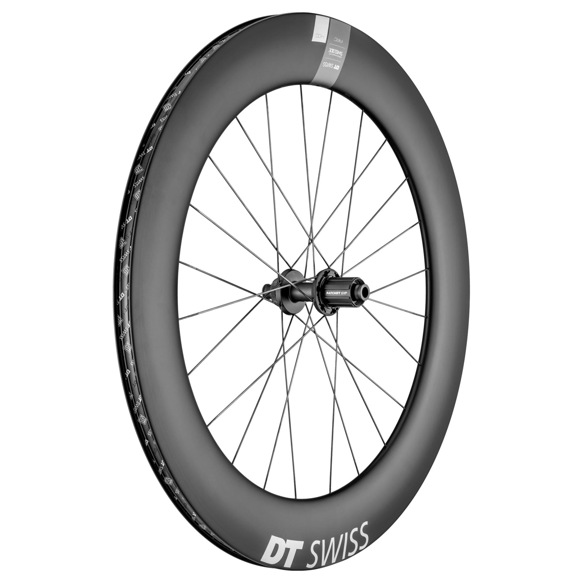 DT Swiss ARC 1400 DICUT Carbon Disc Brake Wheel Black / Rear - 80mm Carbon Clincher / 12 x 142mm
