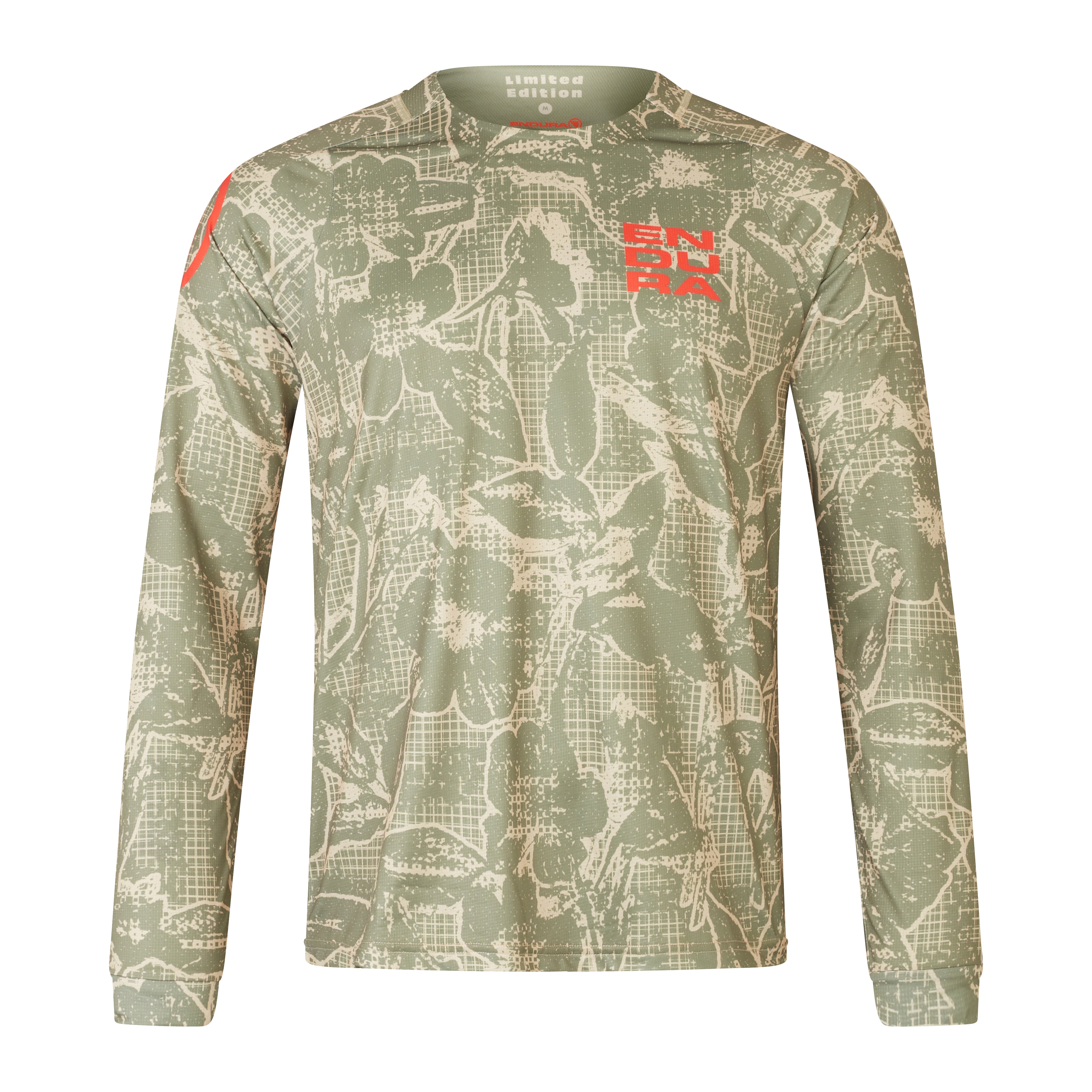 Endura Grid Floral Ltd Printed L/S Tee Tweed Green / M