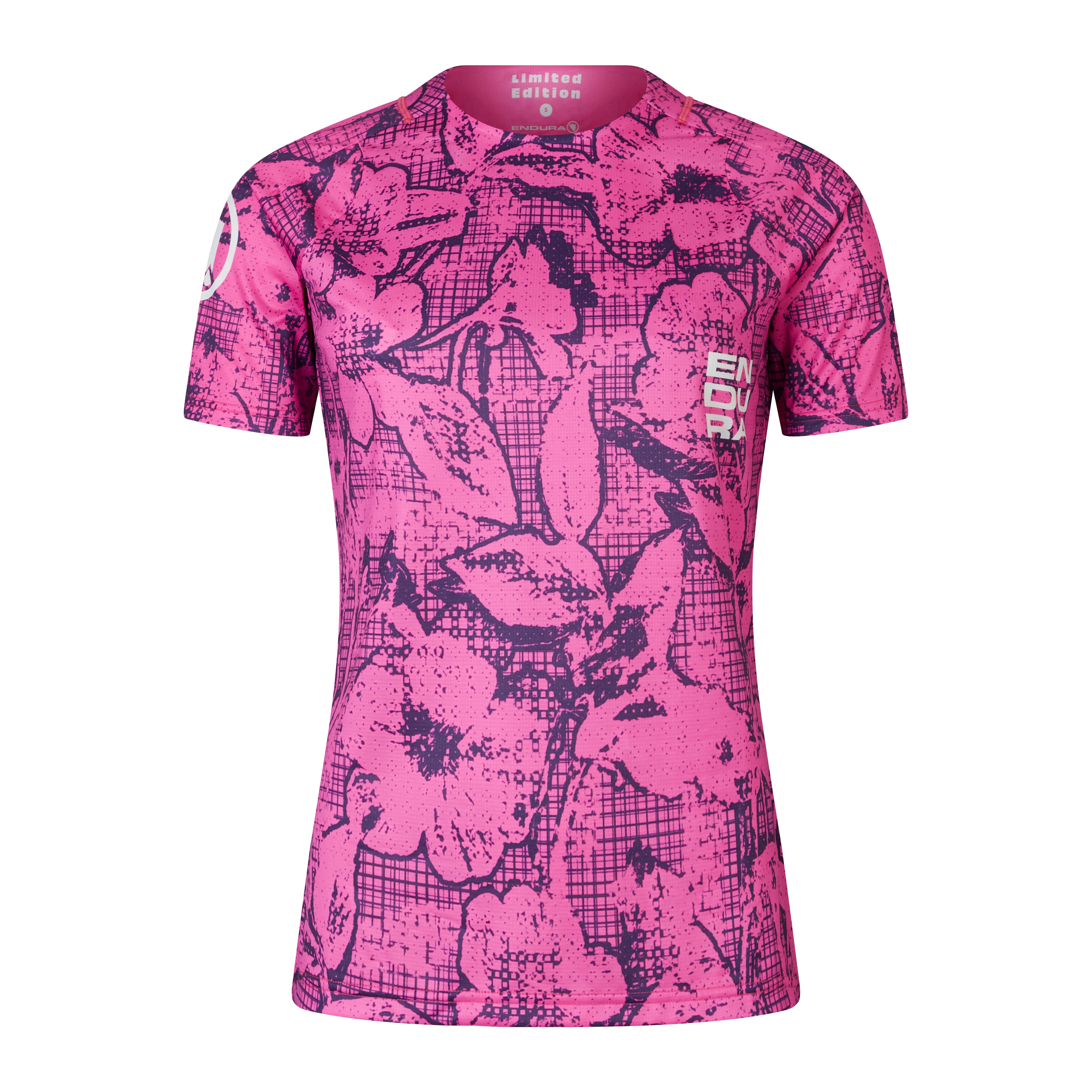 Endura Grid Floral Women's Ltd Printed S/S Tee Pink Pop / XS