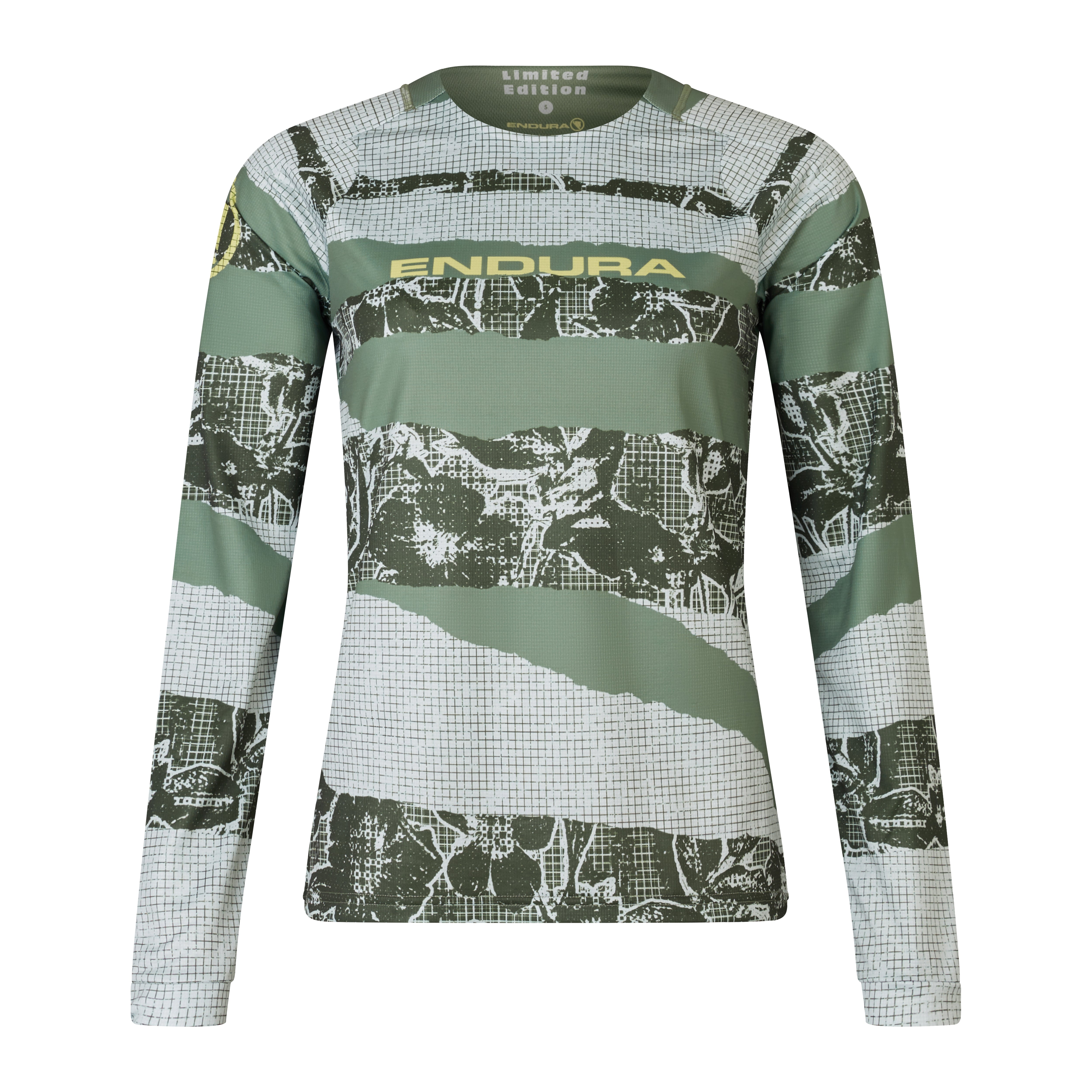 Endura Patchwork Women's Ltd Printed L/S Tee Machair Green / L