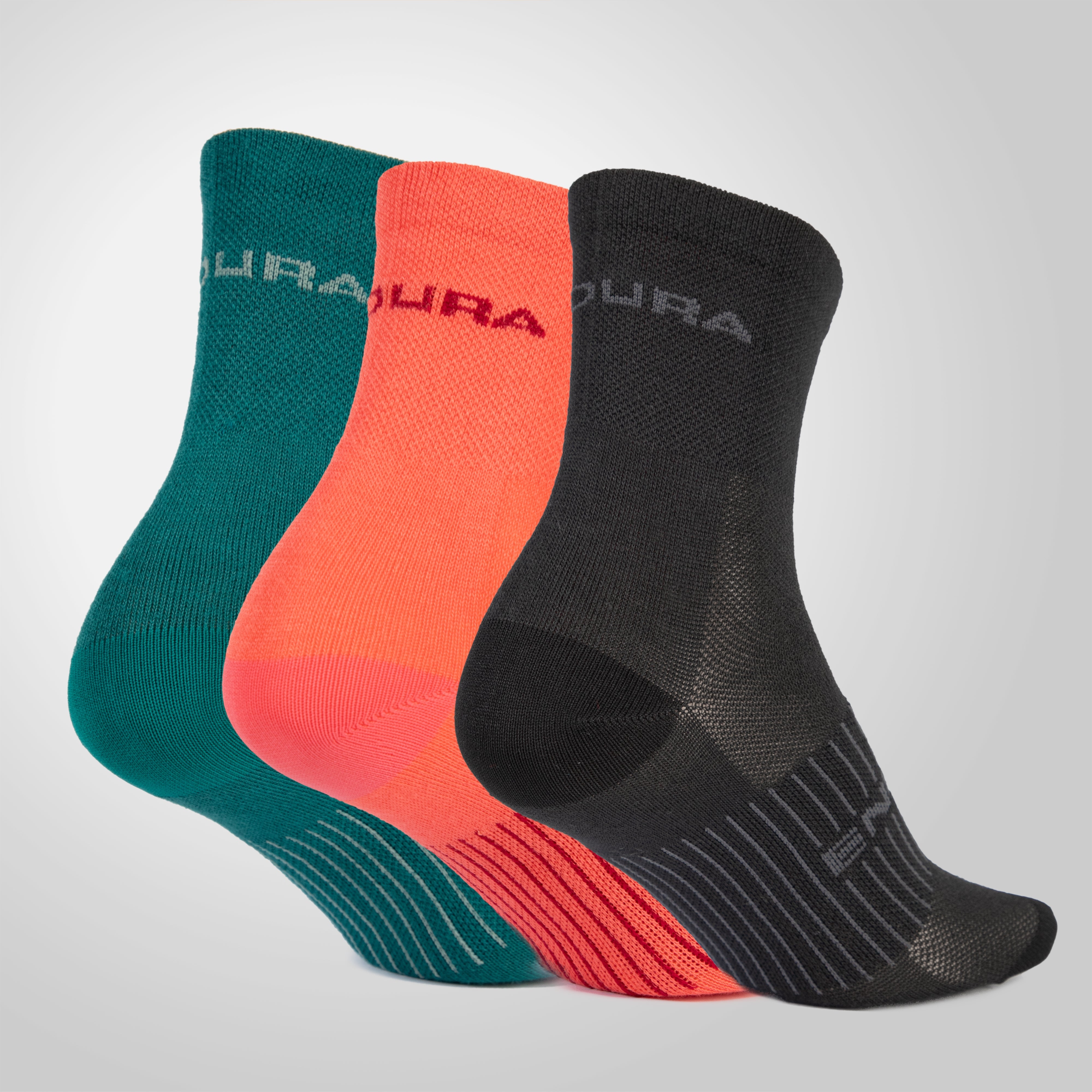 Endura Women's Coolmax Race Sock (Triple Pack) Black / One size