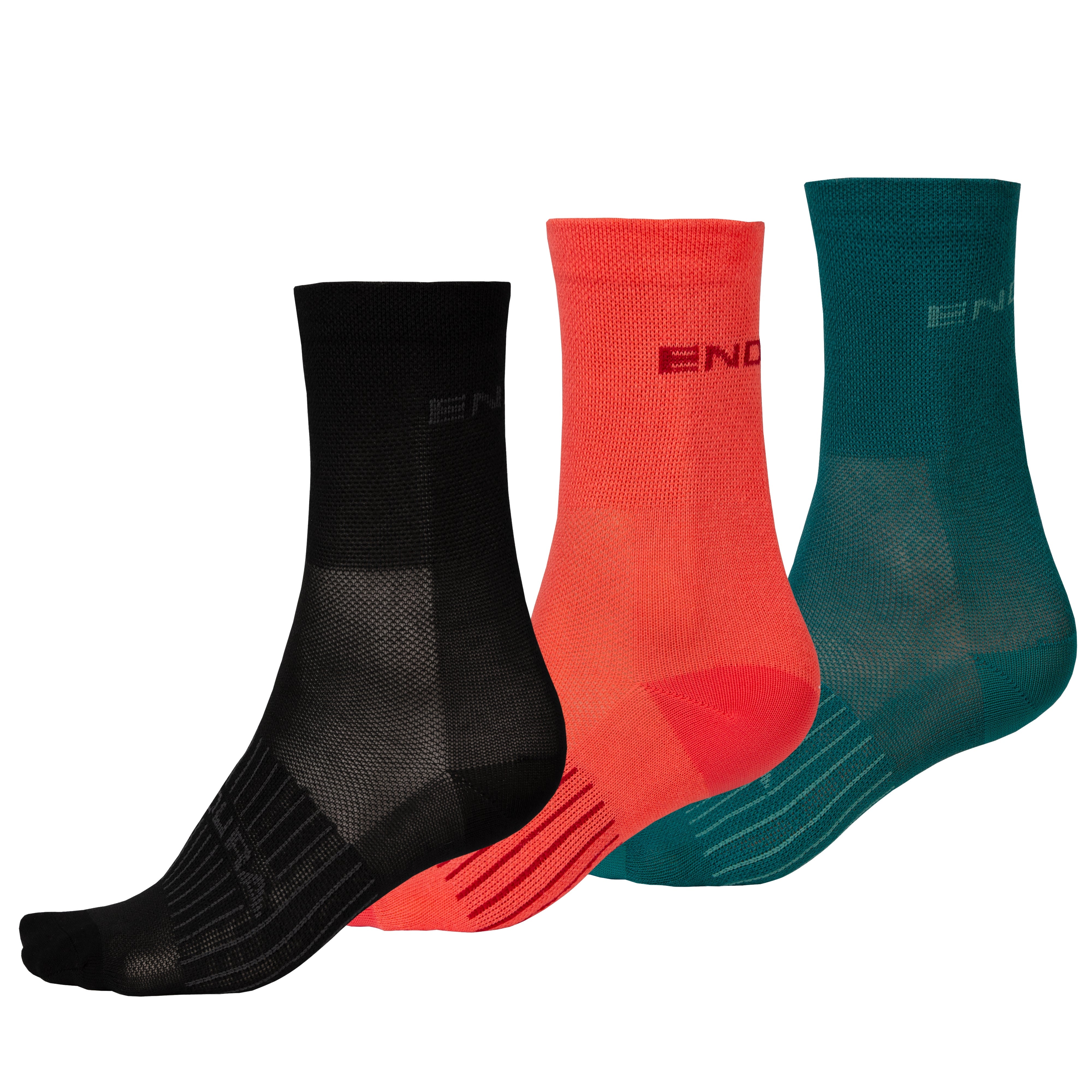Endura Women's Coolmax Race Sock (Triple Pack) Black / One size