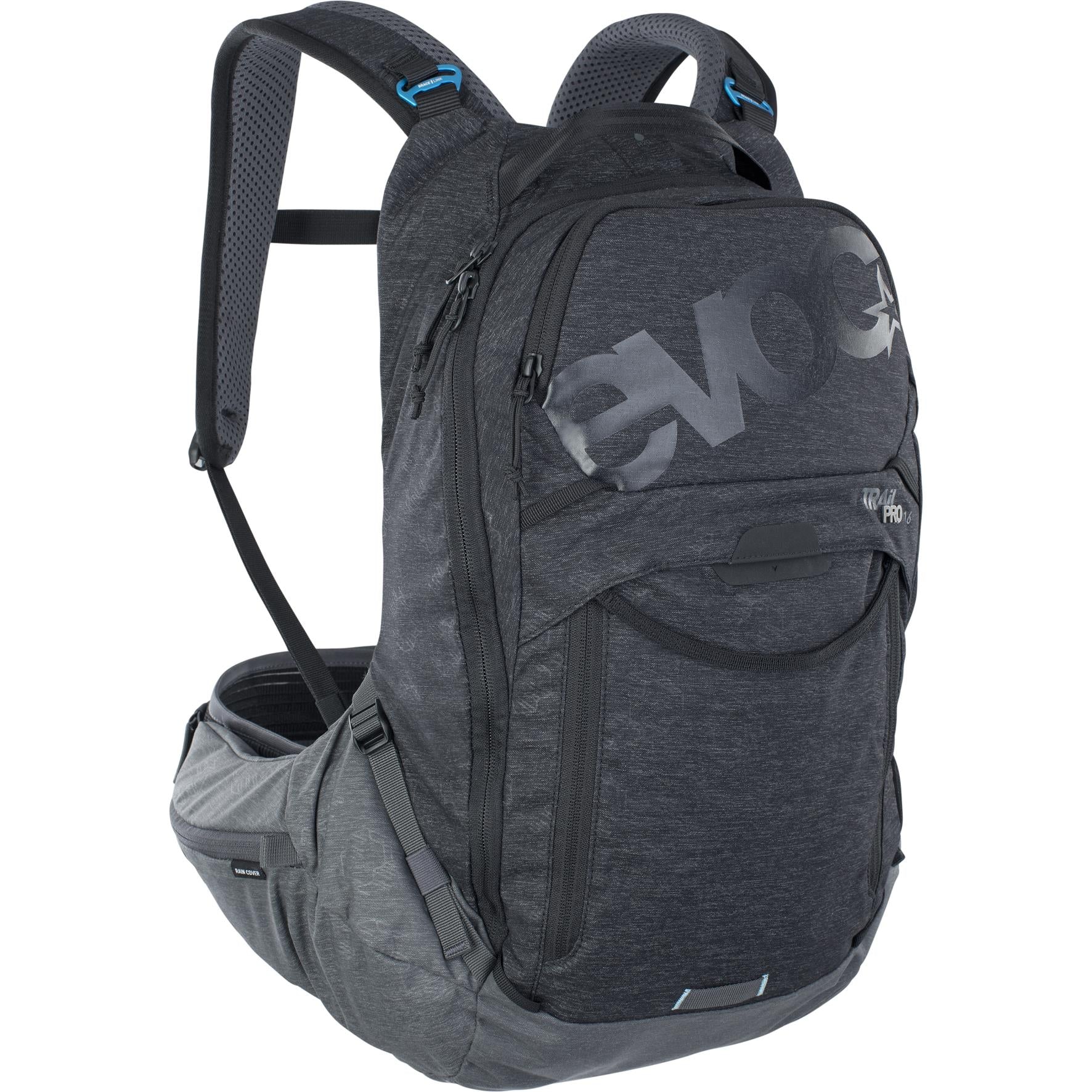 EVOC Trail Pro Protector Back Pack 16L Stone/Carbon Grey / S/M