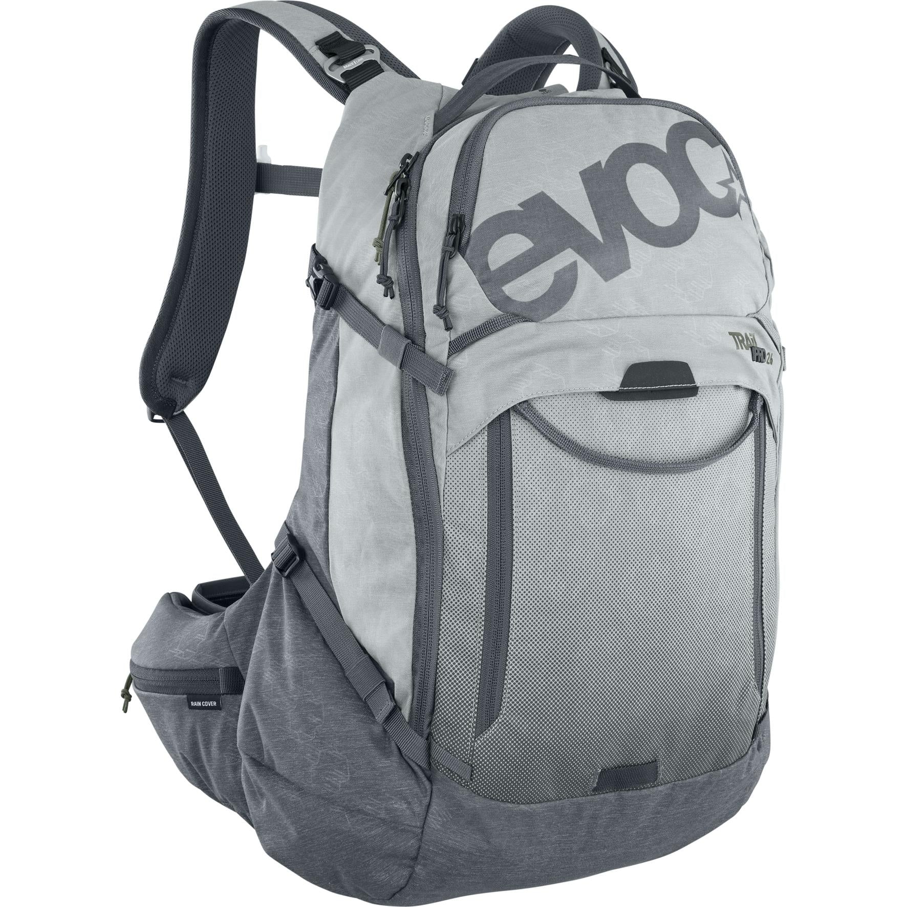 EVOC Trail Pro Protector Back Pack 26L Stone/Carbon Grey / S/M