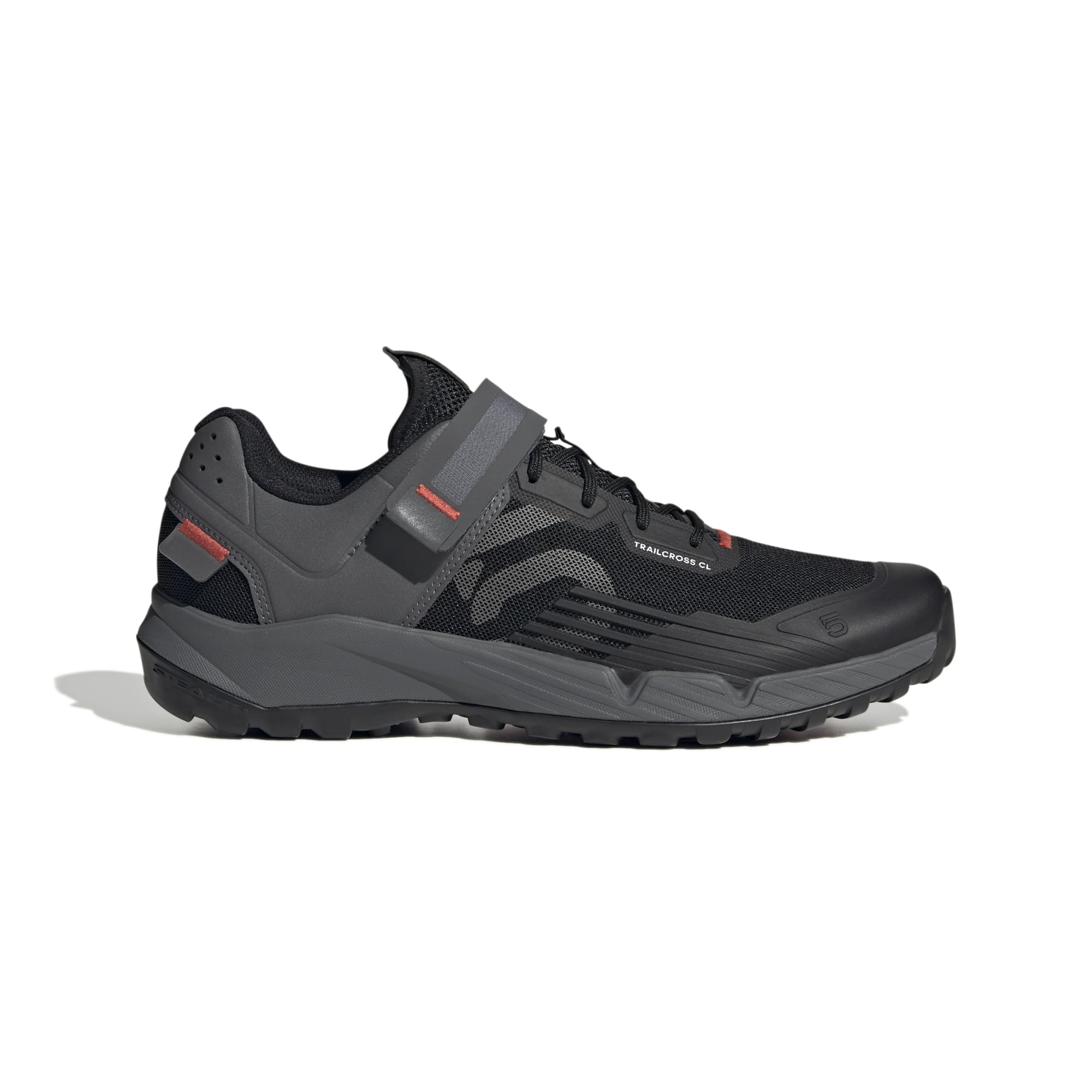 Five Ten Trailcross Clip-In Mountain Bike Shoes Core Black / Grey Three / Red / UK 5.5 / EU 38.5