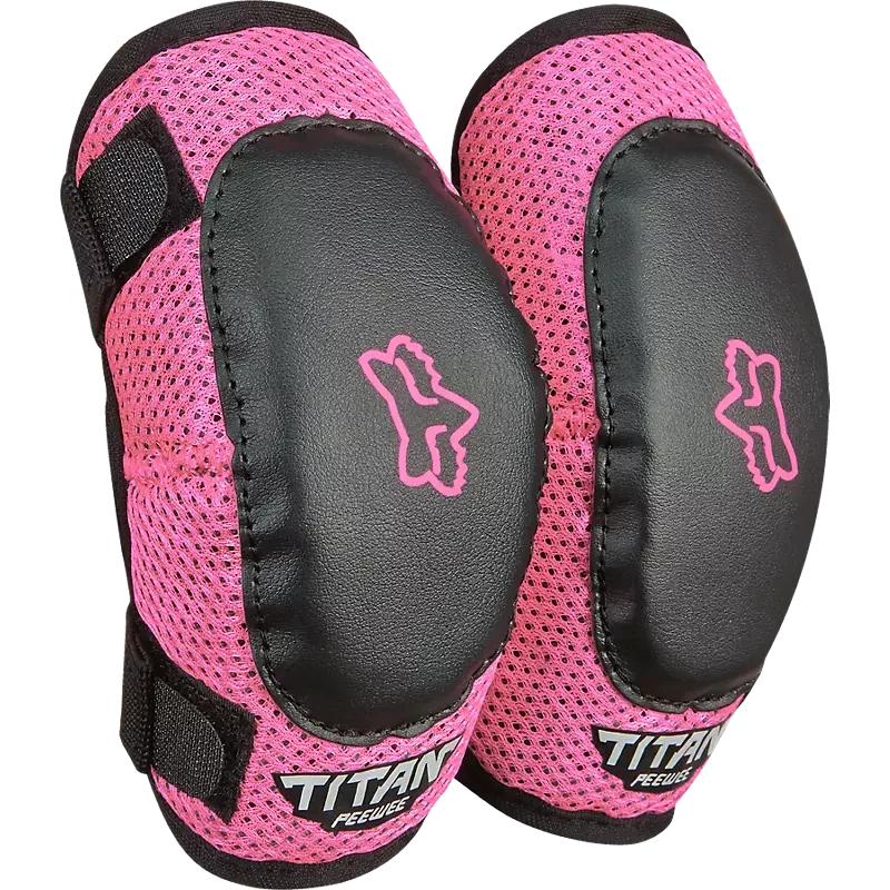 Fox Peewee Titan Elbow Pads Black/Pink / OS