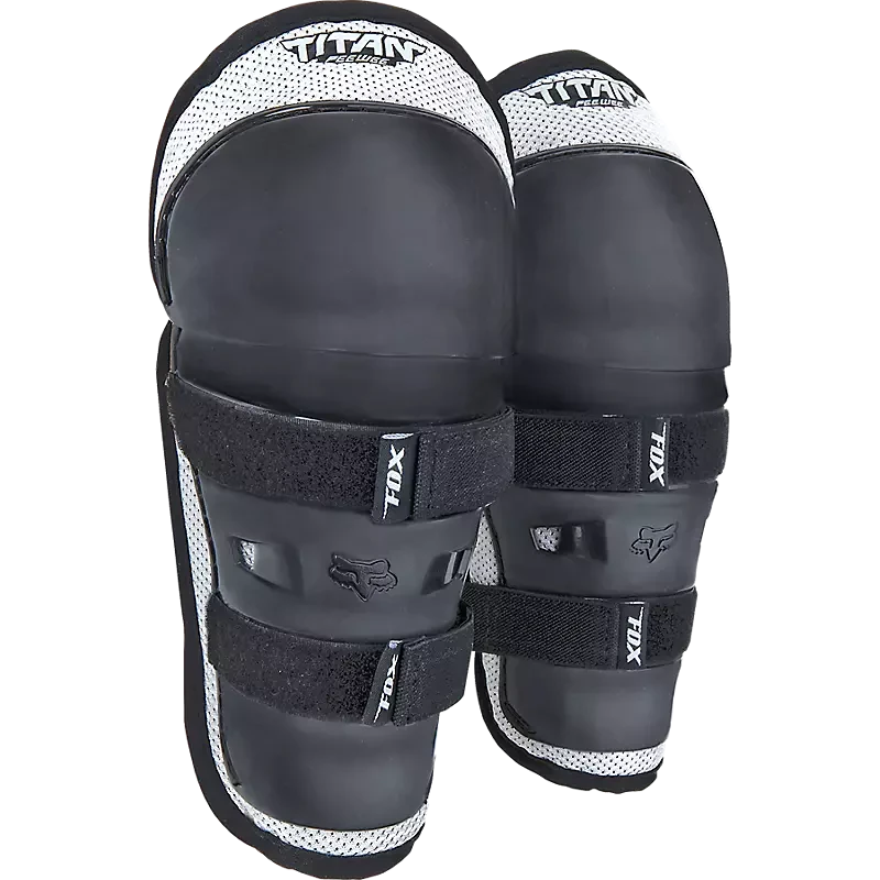 Fox Peewee Titan Knee/Shin Guard Black/Silver / OS