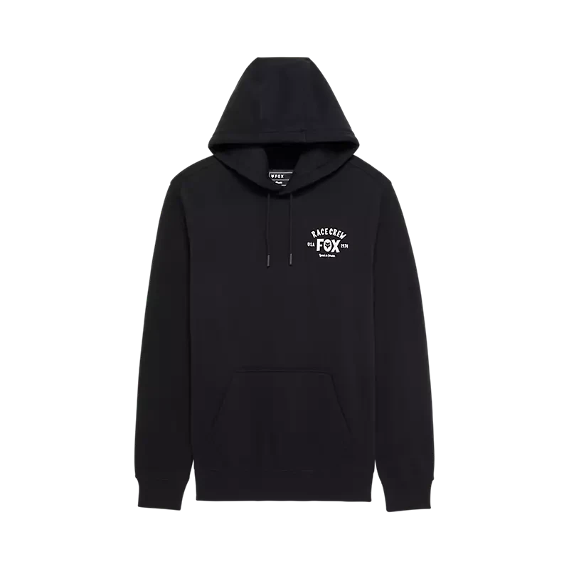 Fox Slogan Fleece Pullover Hoodie Black / S
